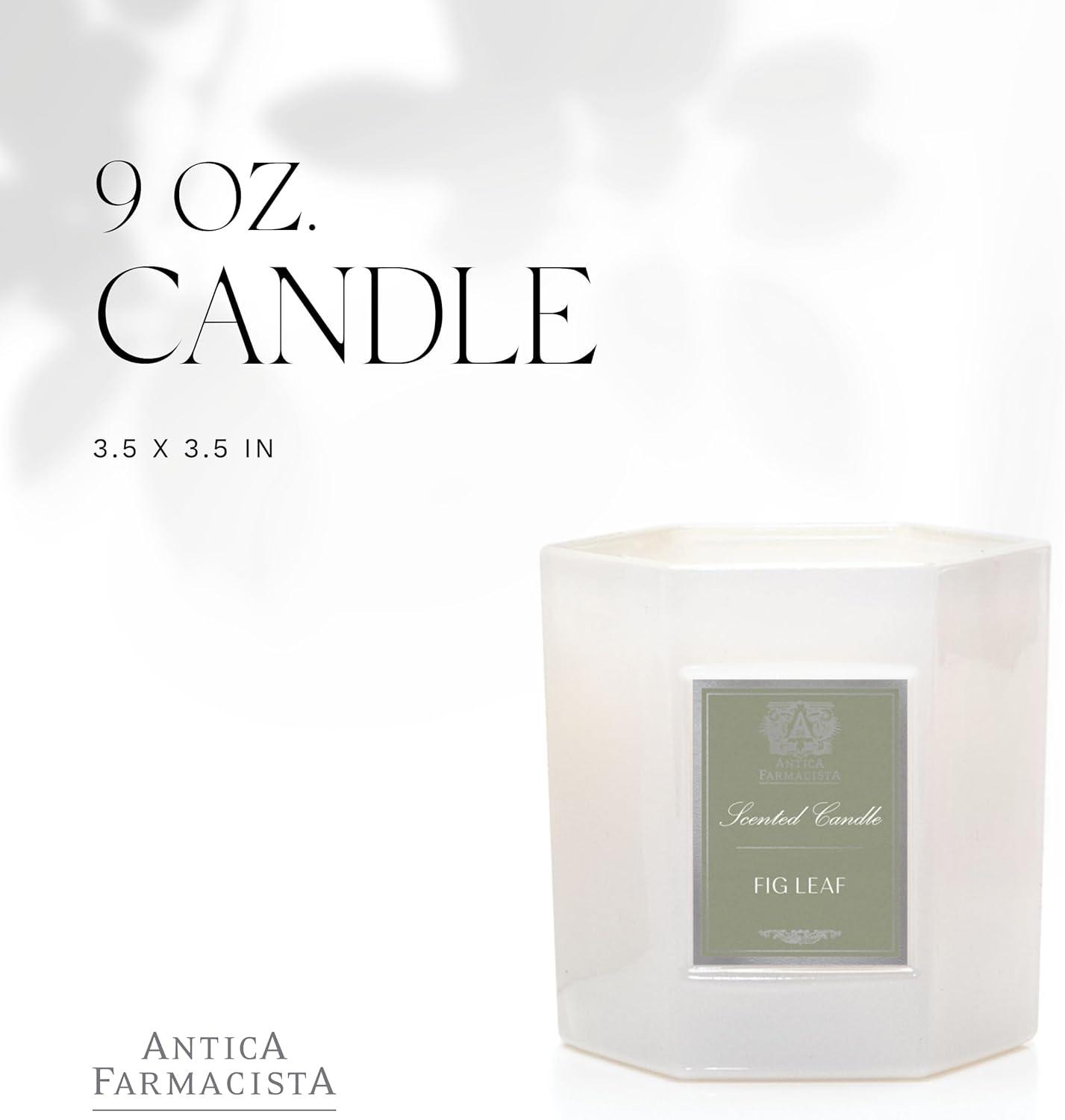 White Hexagonal Soy Scented Candle with Fig Leaf Aroma