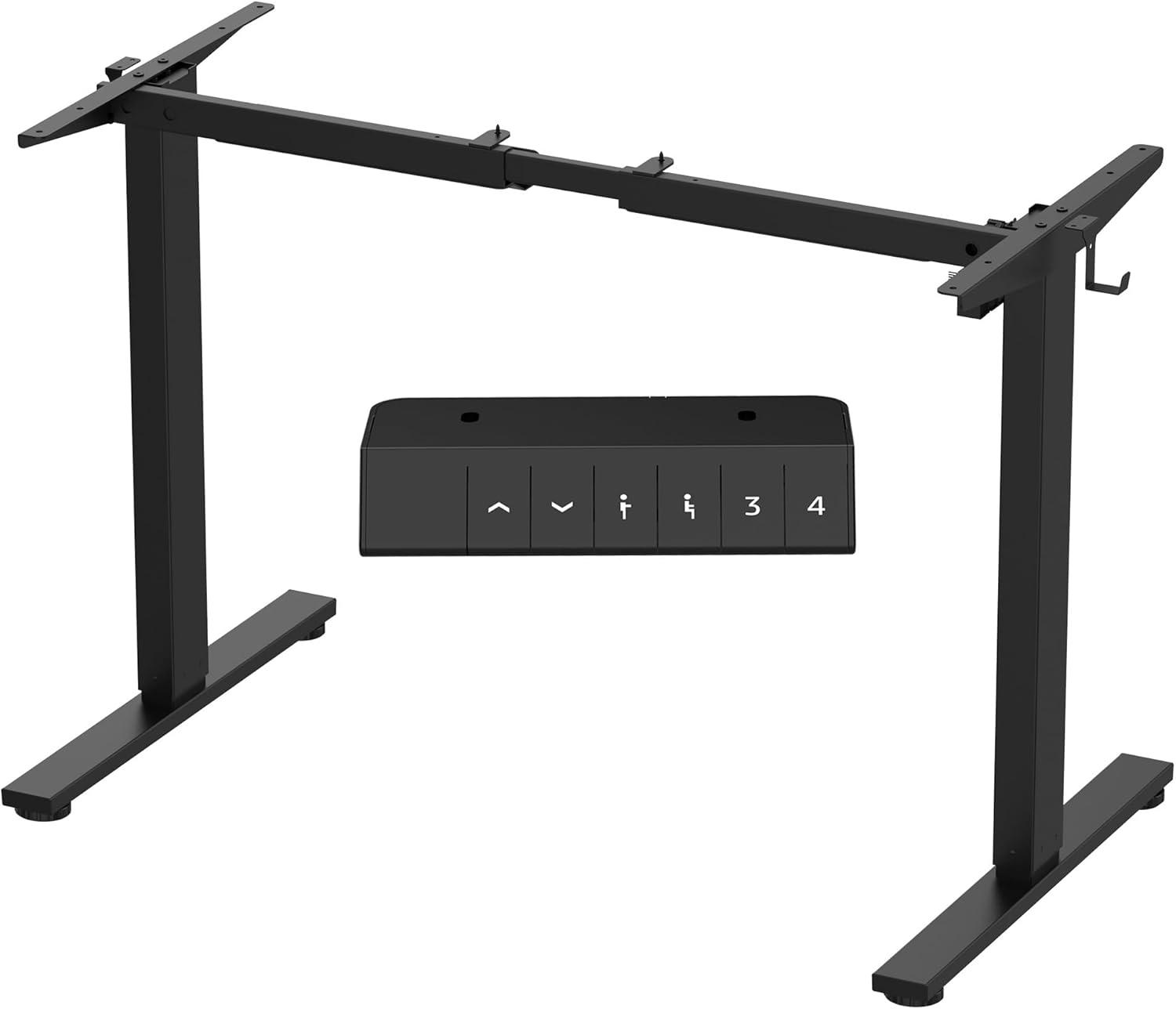 FLEXISPOT Height Adjustable Standing Desk Frame with Memory Controller, Electric Sit Stand Desk Base for Home and Office (Black Frame Only)