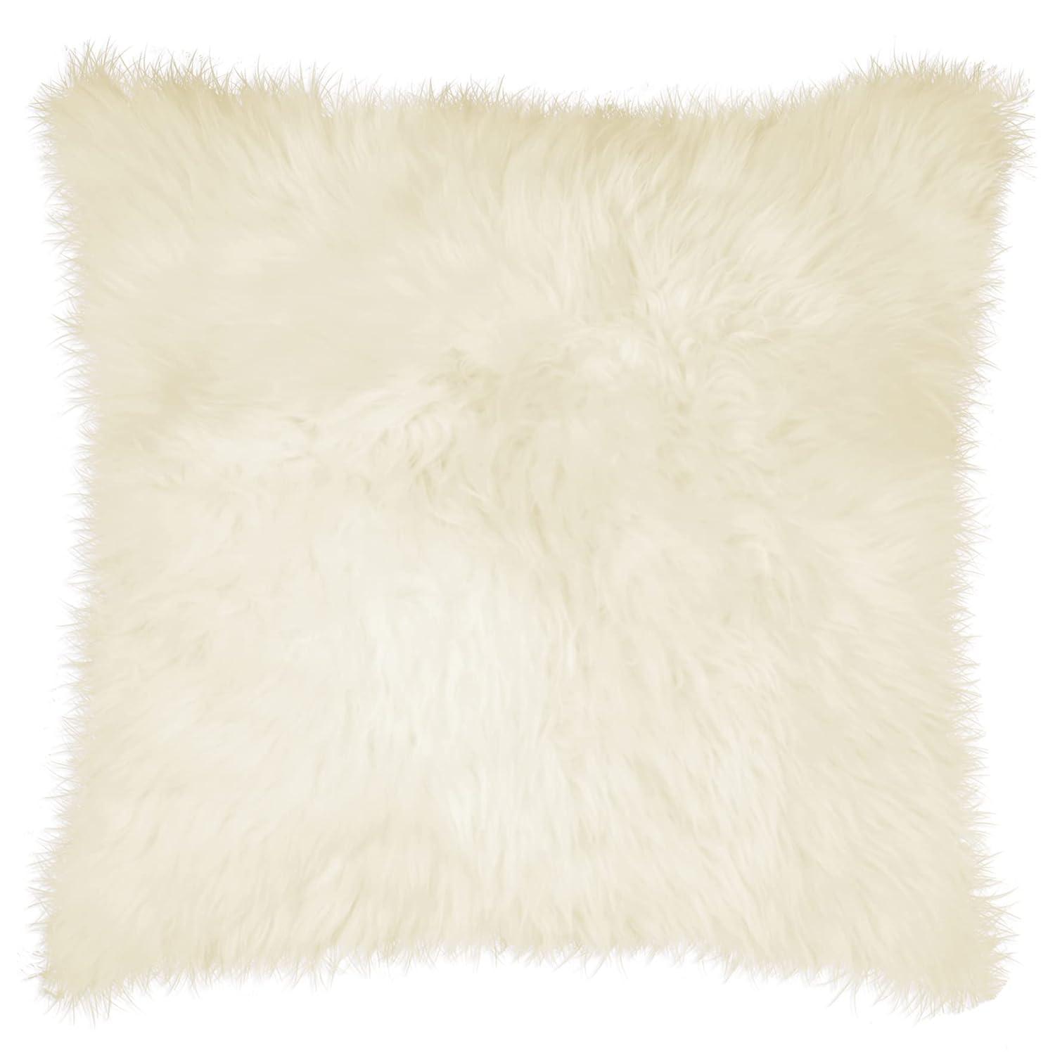 Natural New Zealand Sheepskin Pillow | Natural | 18"x18"
