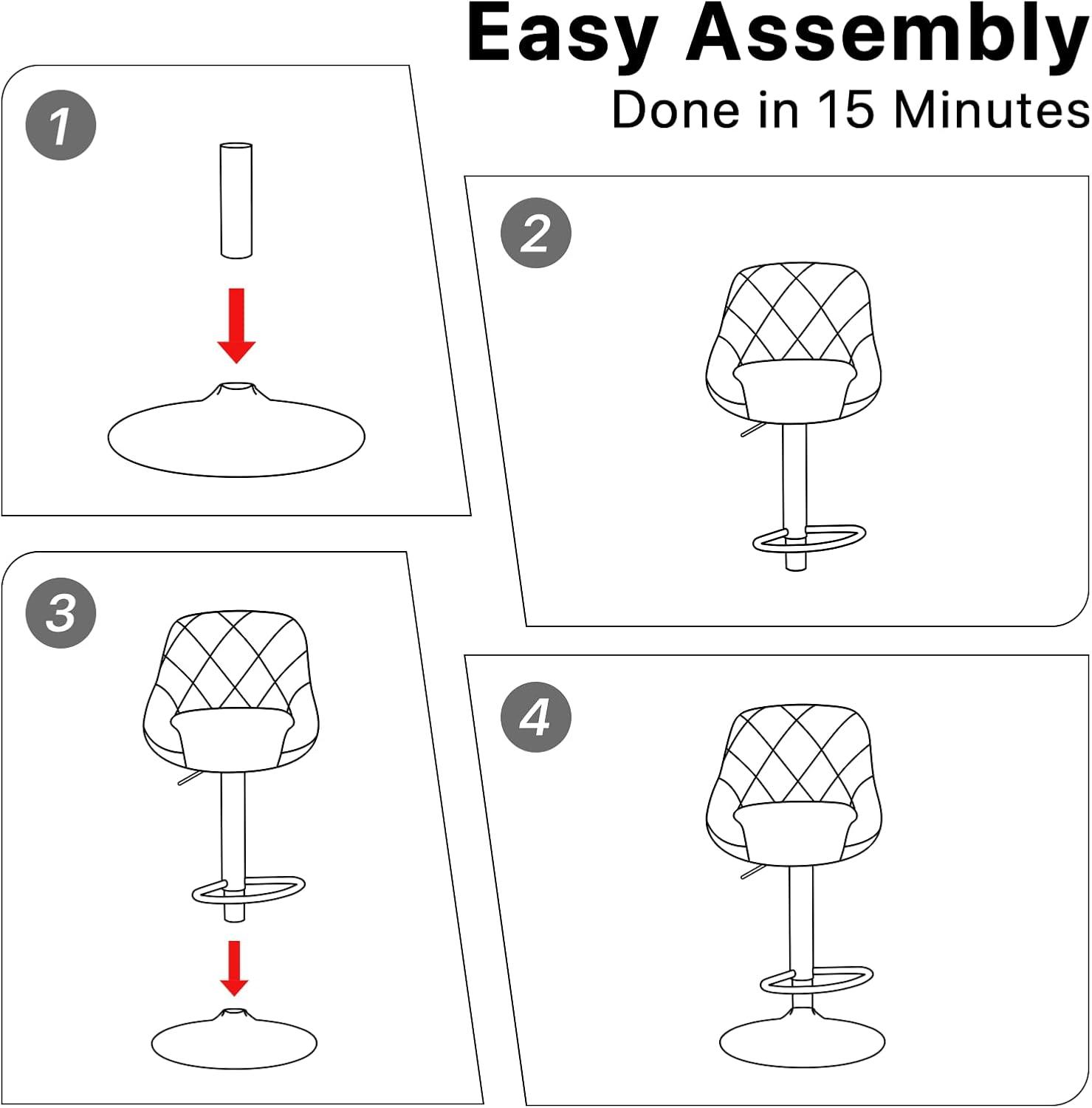 Bar Stools Set of 2, Adjustable Counter Height Swivel Barstools, Modern Dining Chairs Bar Pub High Stool with Back for Kitchen Island, Teal Green