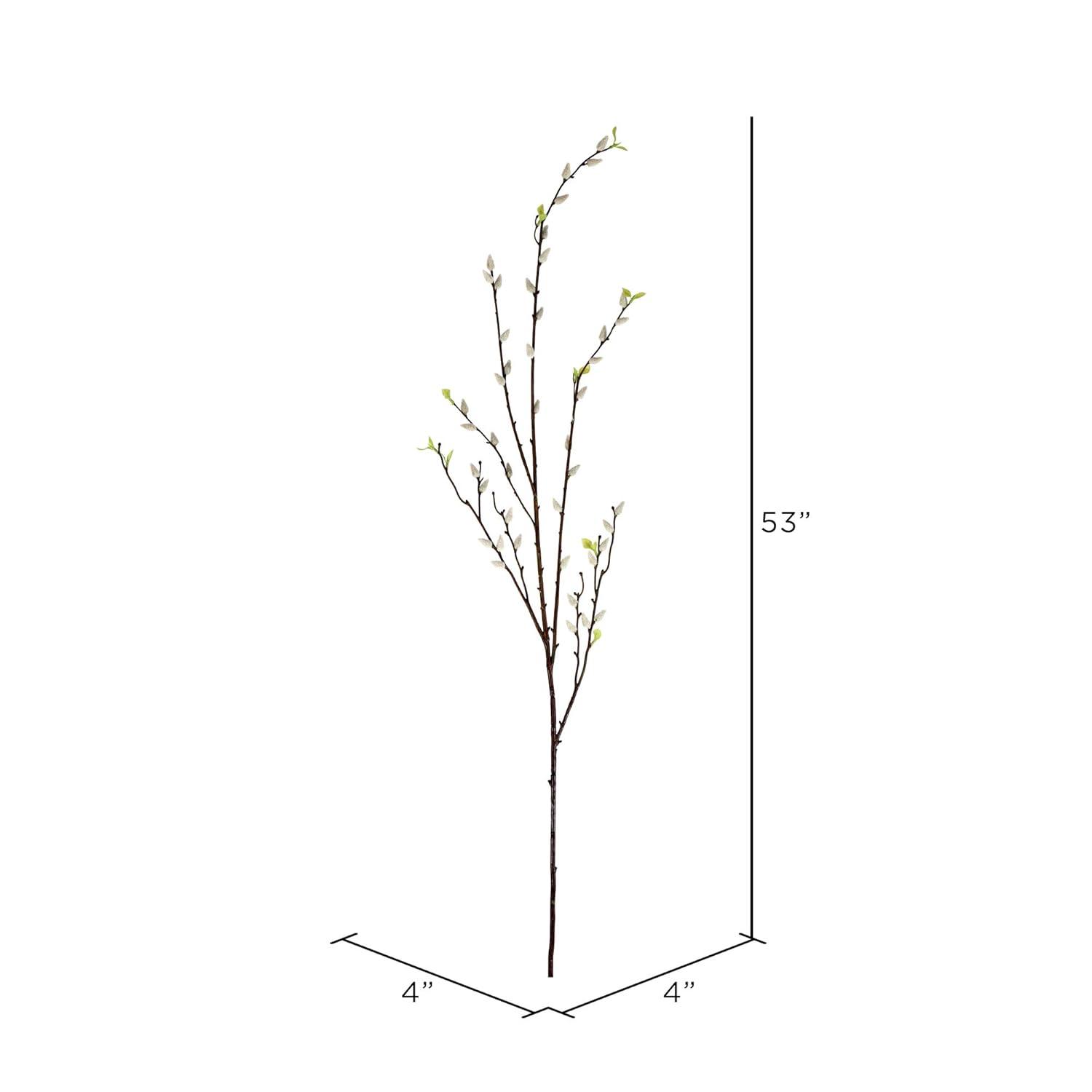 Vickerman 53" Artificial Goat Willow Spray. Includes 2 sprays per pack.