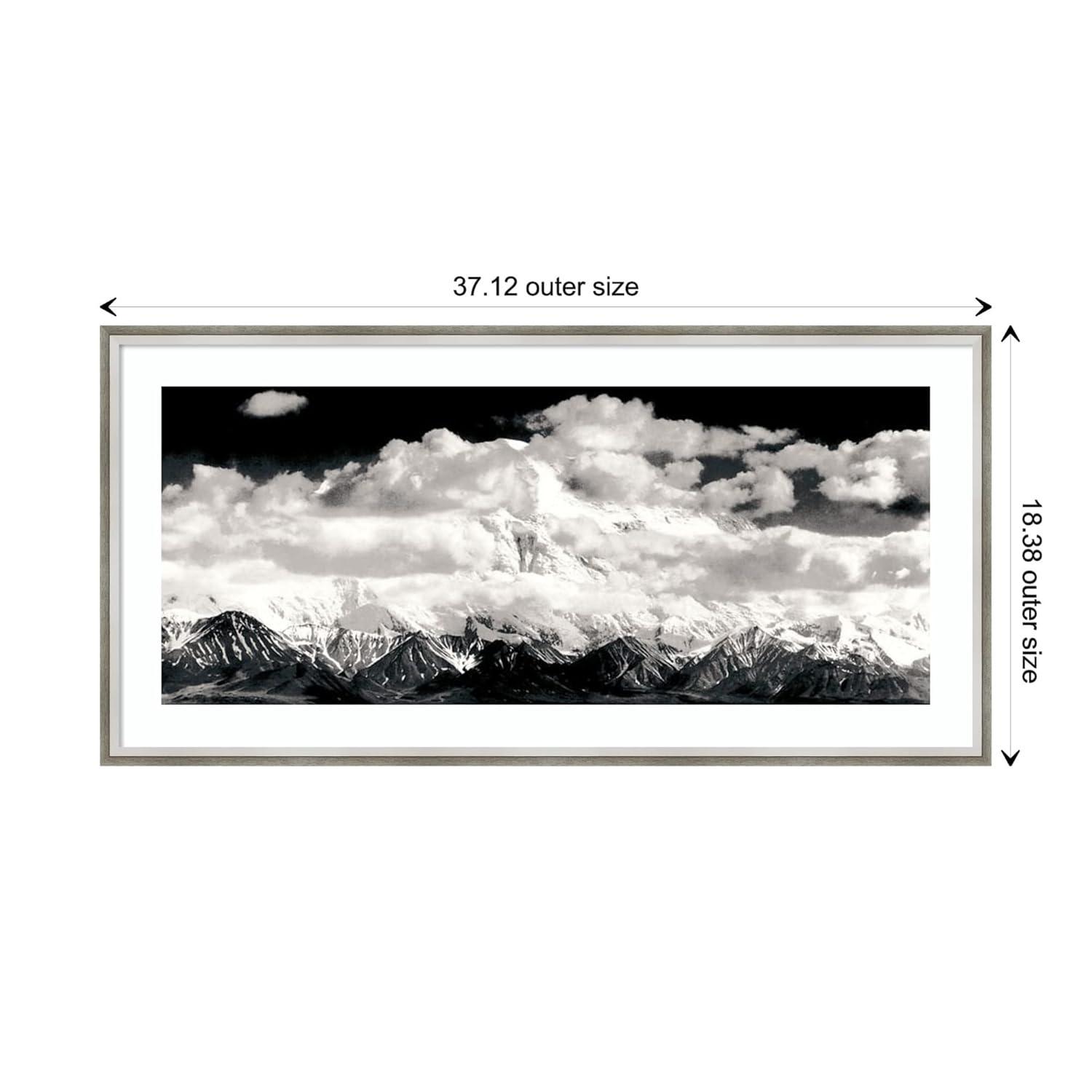 Amanti Art Dsw01252 19-5/8" X 39" "Mount Mckinley Range, Clouds, Denali National Park,