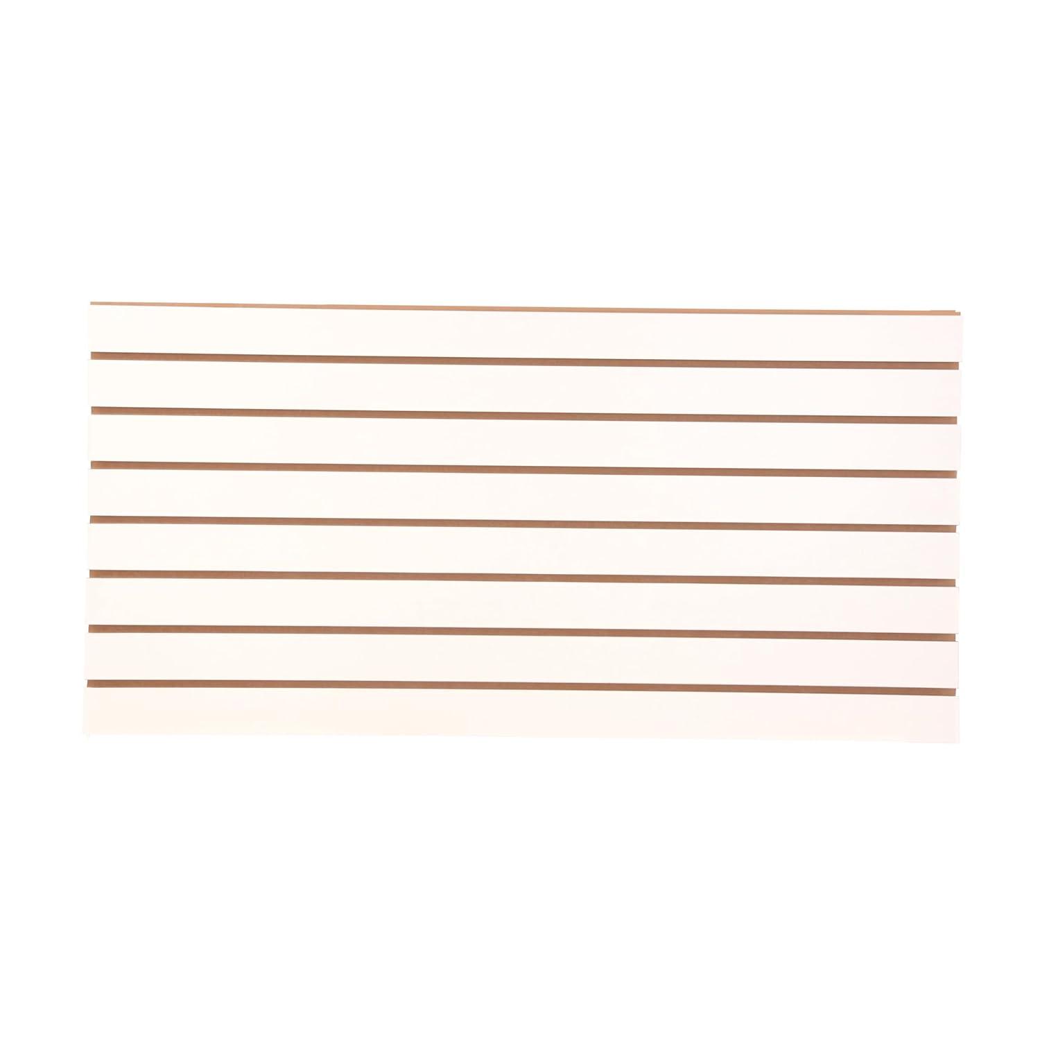 4ft x 2ft Horizontal White Slatwall Panels Easy Organizer (24"H x 48"L) - Pack of 2 - Streamline Your Space with Effortless Retail Displays  Garage Wall Solutions  and Craft Storage Organization