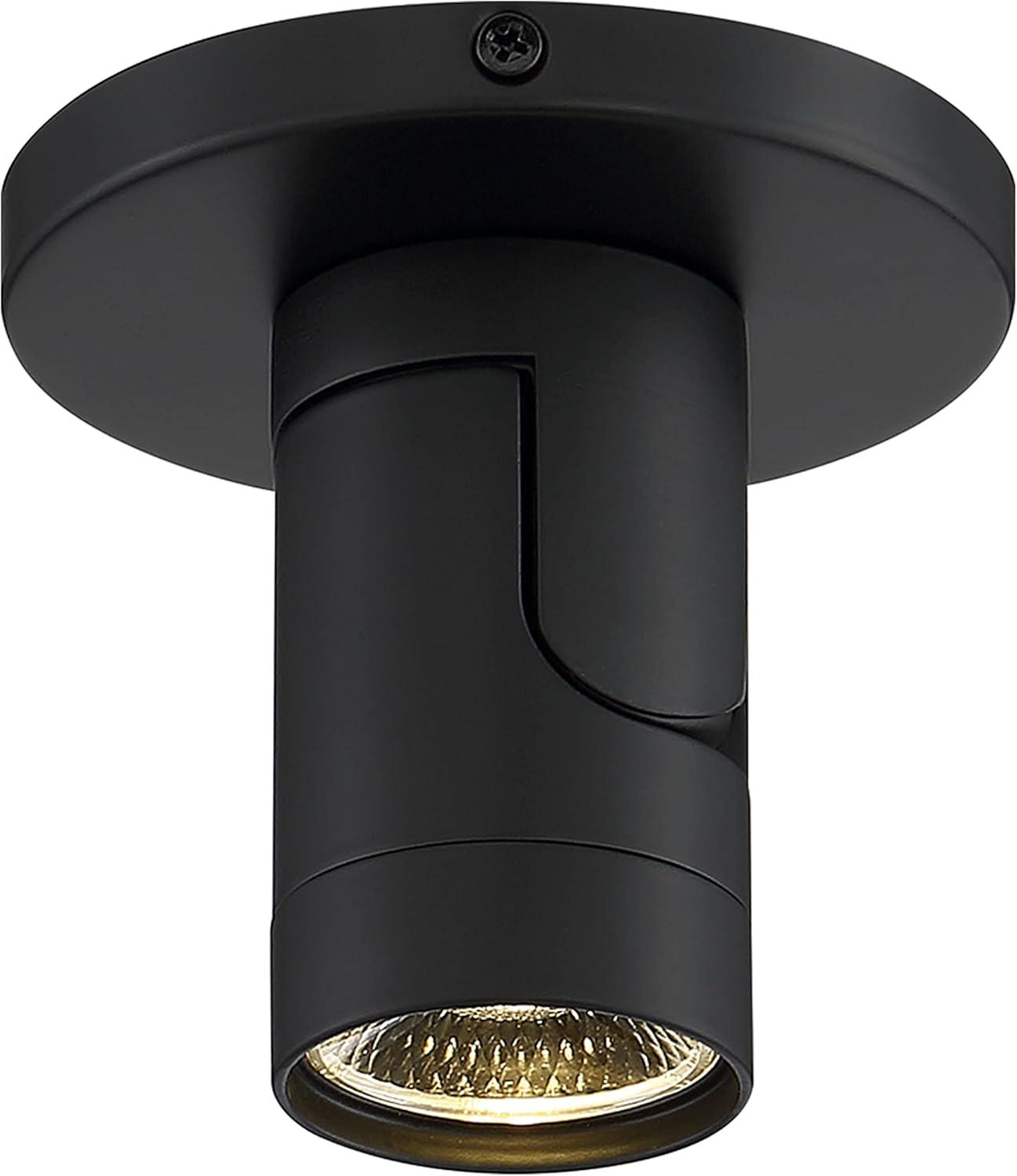 Sleek 12W LED Black Barrel Monopoint Spotlight - Warm White