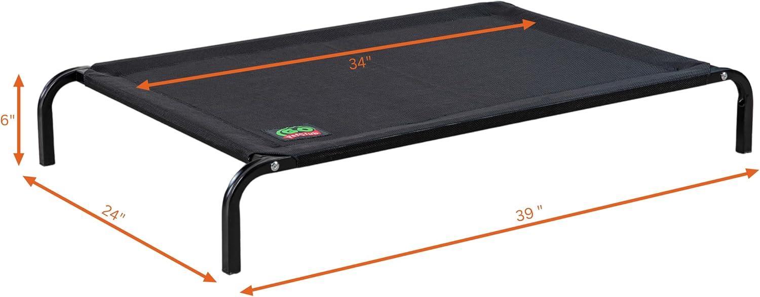 Medium Black Elevated Orthopedic Outdoor Pet Cot