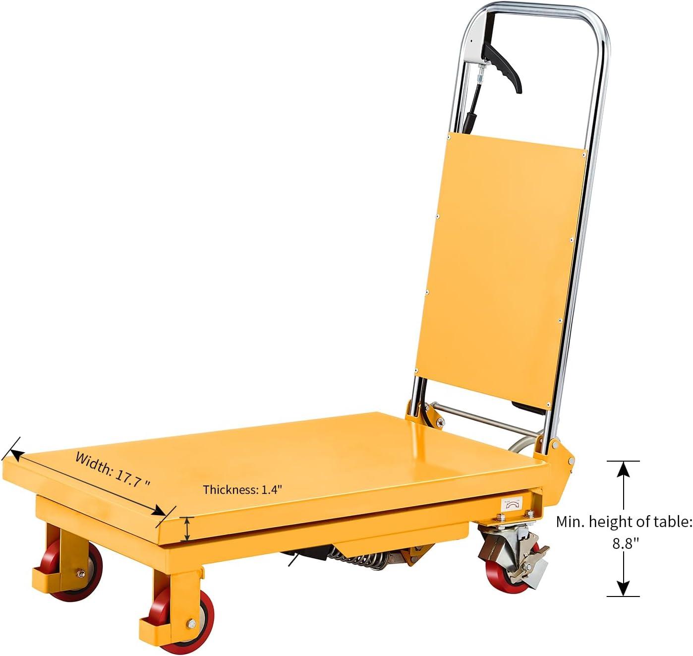 APOLLOLIFT 1PC 330lbs Single Scissor Lift Table Manual Scissor Type 29" Lifting