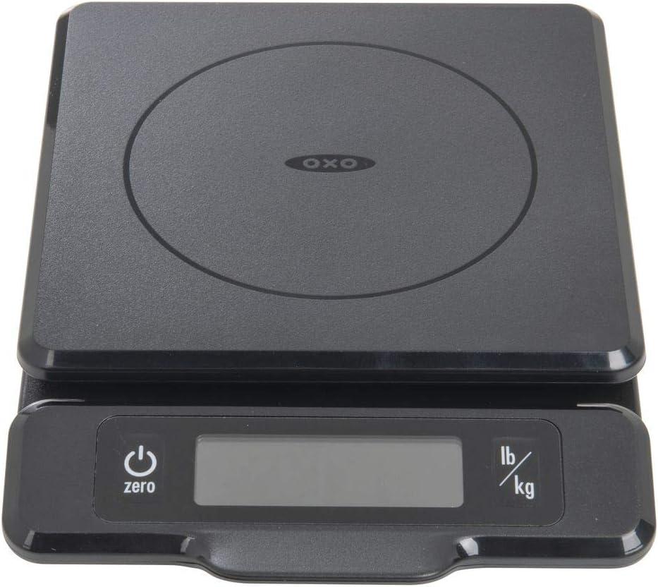 Black Digital 5-lb Food Scale with Pull-Out Display