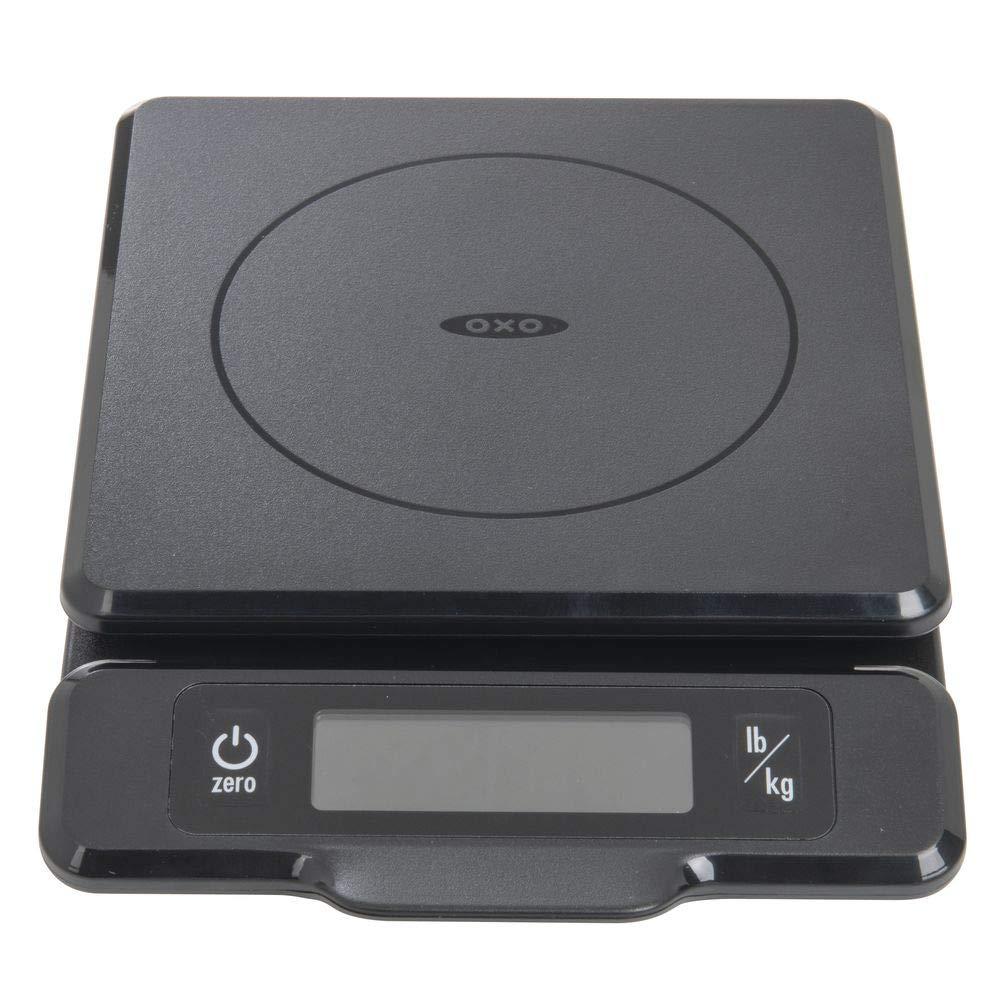 Black Digital 5-lb Food Scale with Pull-Out Display