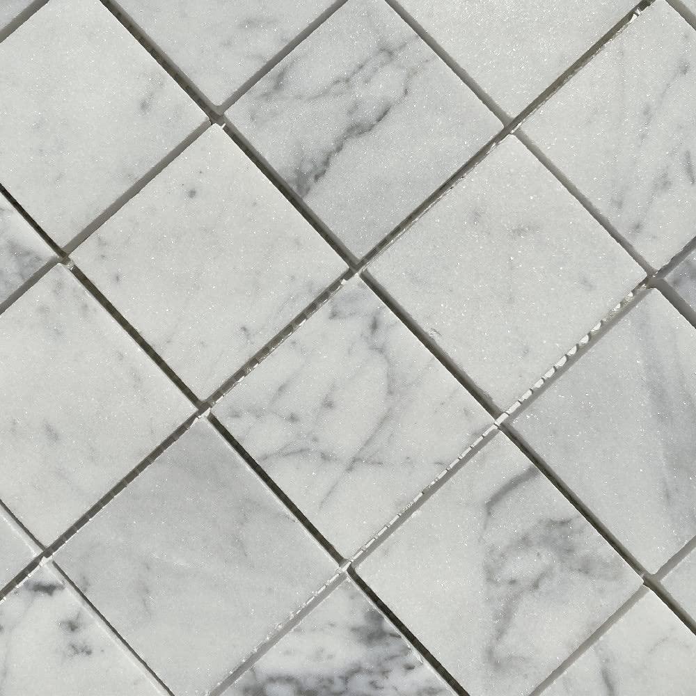 12" x 12" Marble Grid Mosaic Wall & Floor Tile