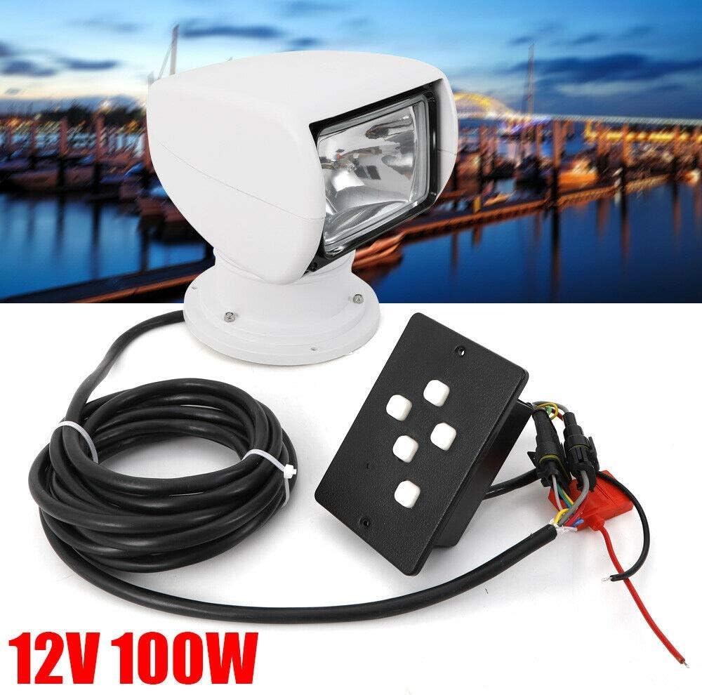 White Halogen Remote-Controlled Outdoor Boat Spotlight