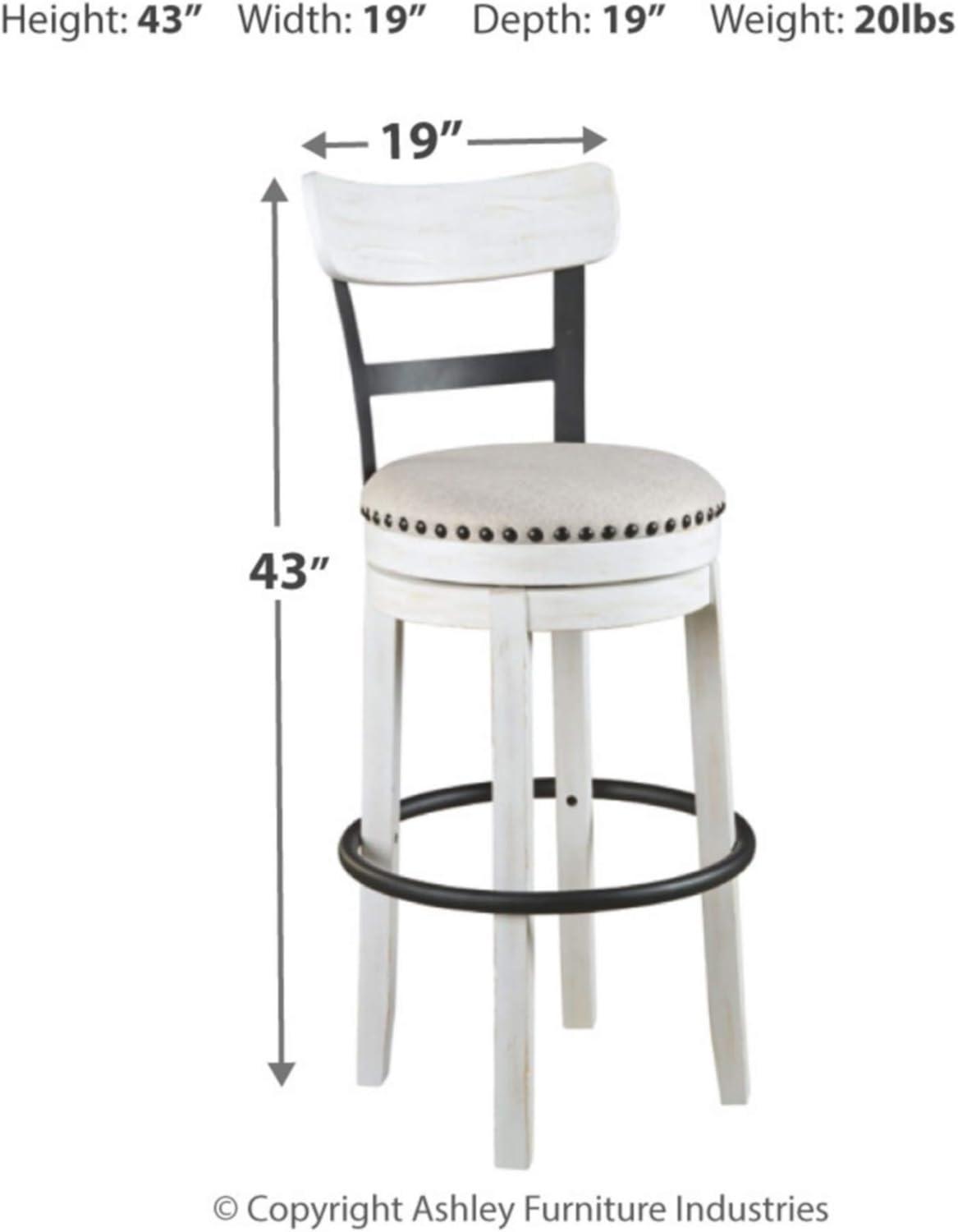 Tall Valebeck Upholstered Swivel Barstool - Signature Design by Ashley