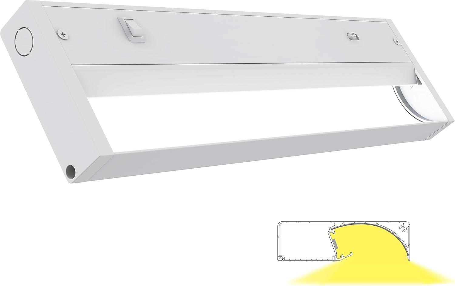 12 inch LED Under Cabinet Light Bar Hardwired Dimmable Ultra Bright 3000K 3500K/4000K