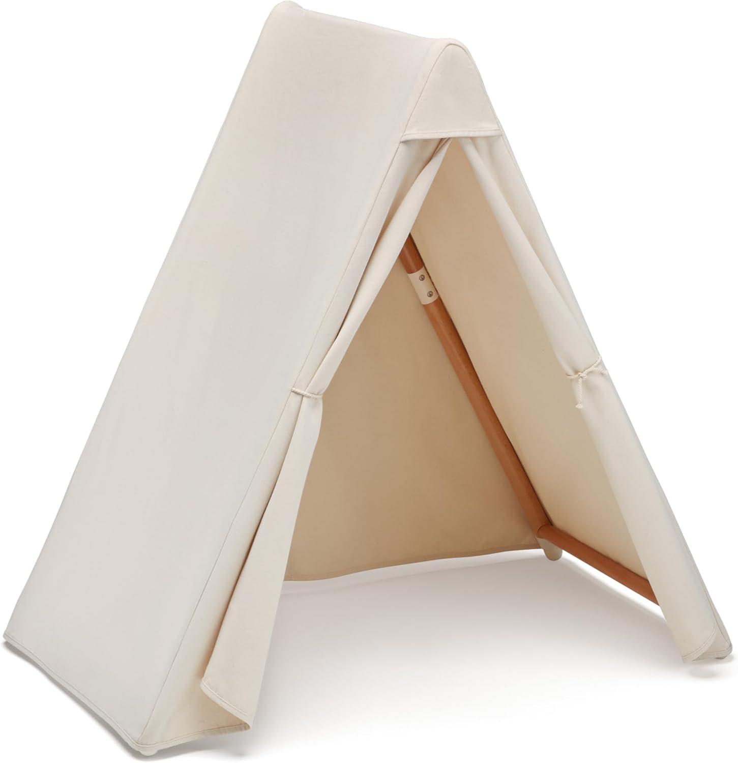 Lalo White Wood and Canvas Toddler Play Tent