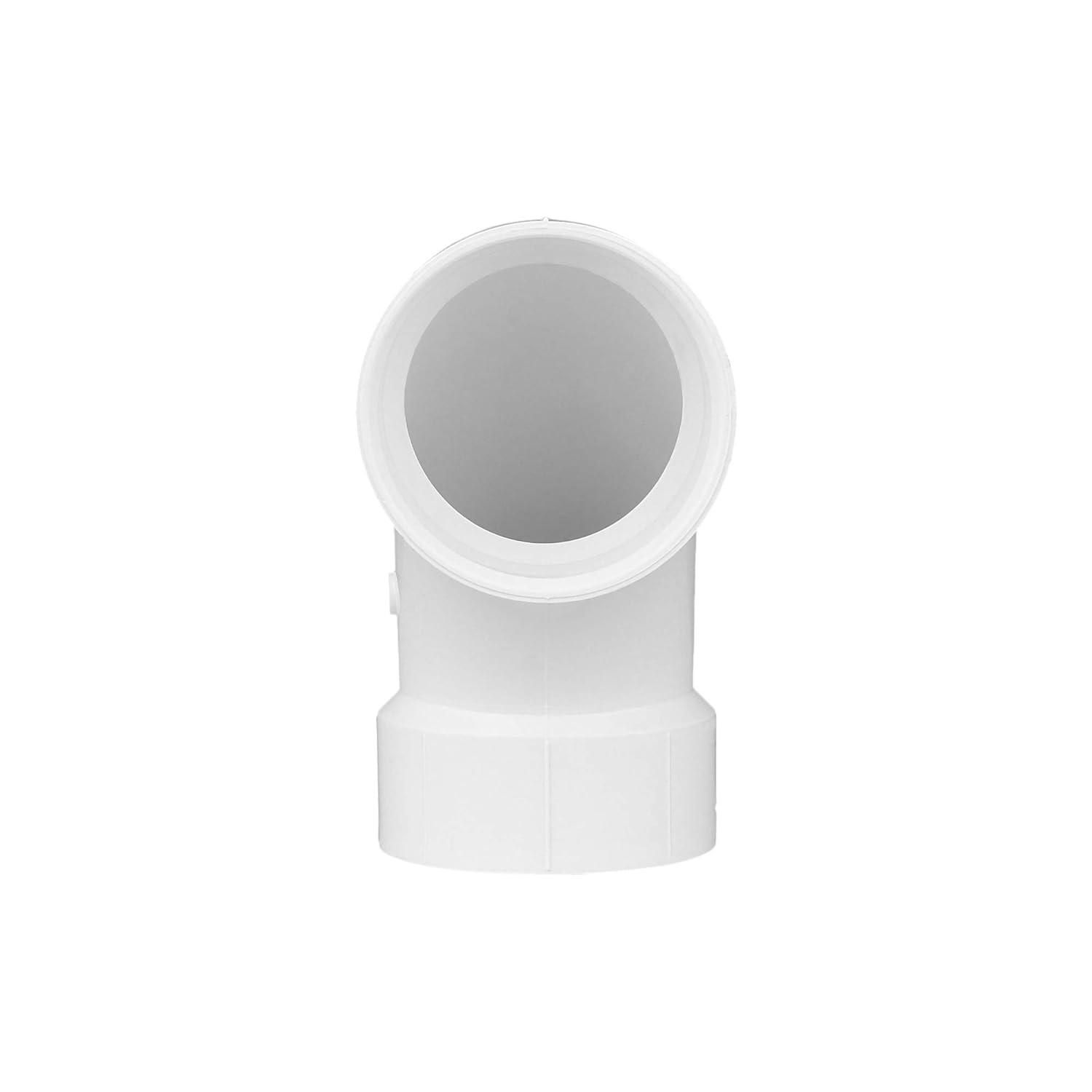 Plastic Pipe Fitting, DWV  Long Sweep Elbow, 90 Degree, PVC, 3-In.