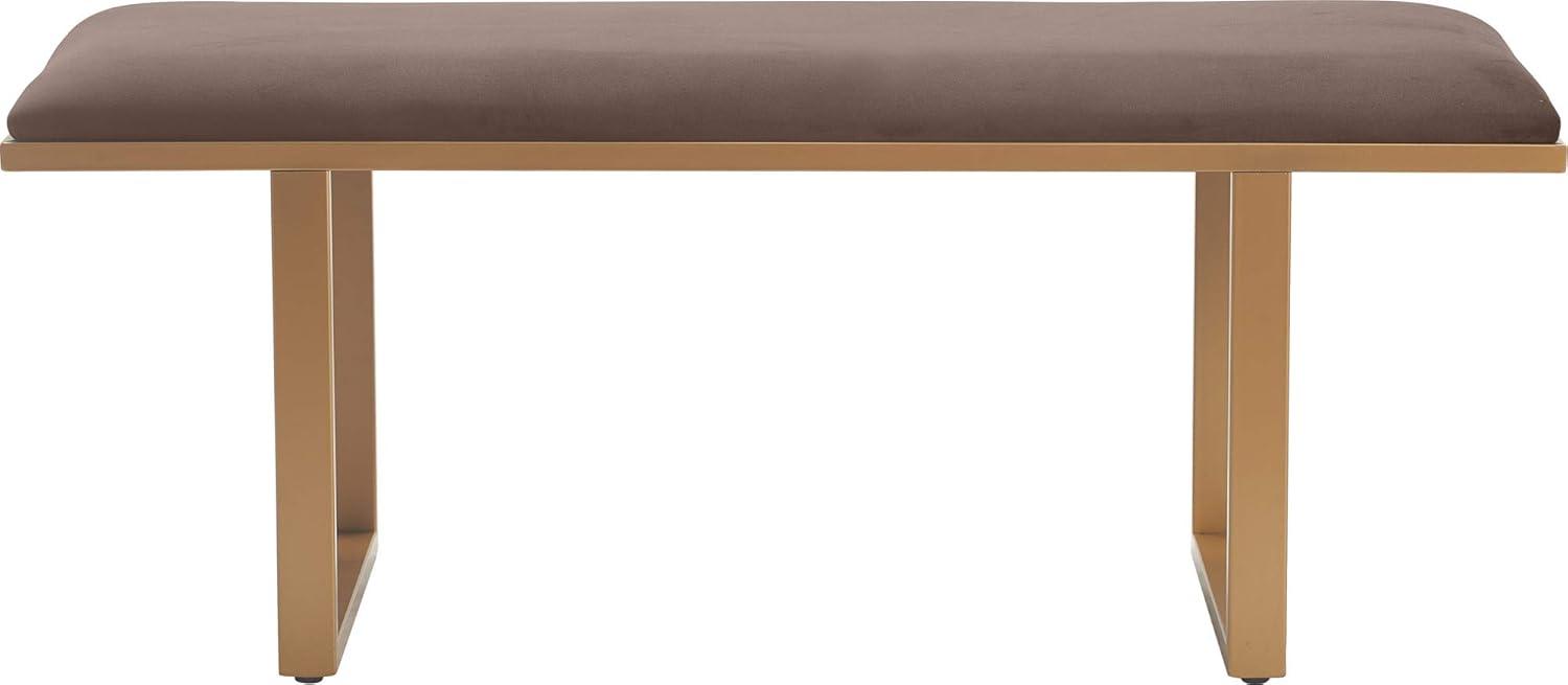 Elle Decor Remi Velvet Bedside Bench, Upholstered Ottoman, Easy Assembly