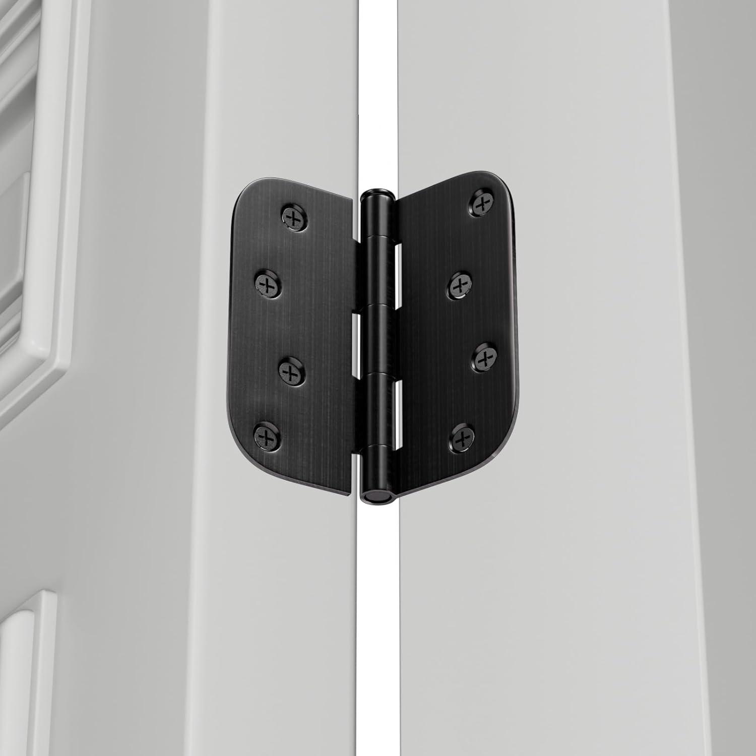 Design House Door Hinge 4-Inch, 5/8-inch Radius, 3-Pack (Set of 3)