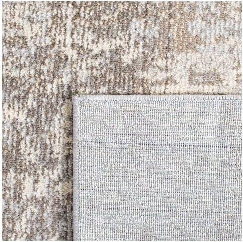 Gray and Beige Rectangular Flat Woven Area Rug