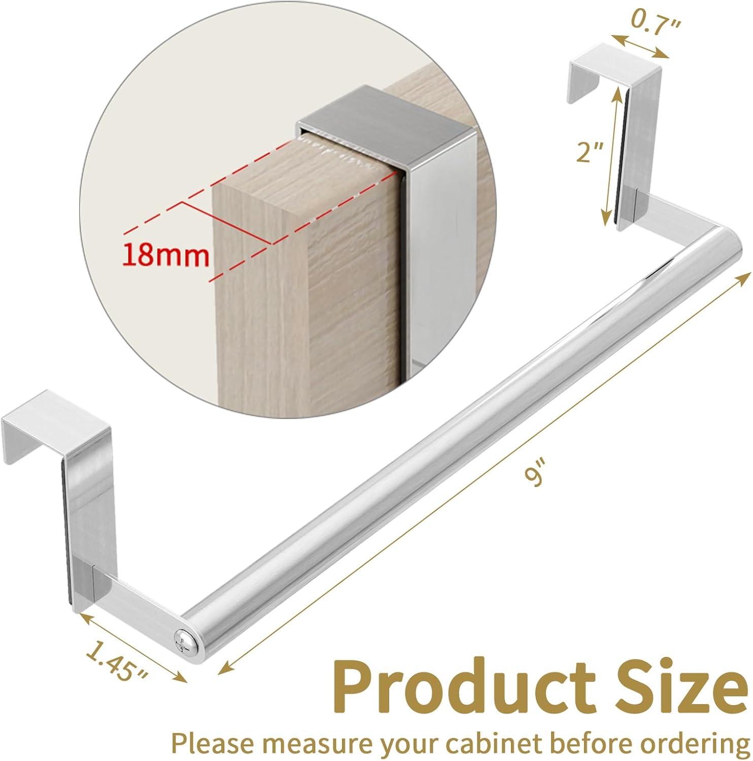 Suploo AUMJJE19 2 Pack Stainless Steel Over Door Towel Rack Bar Holders
