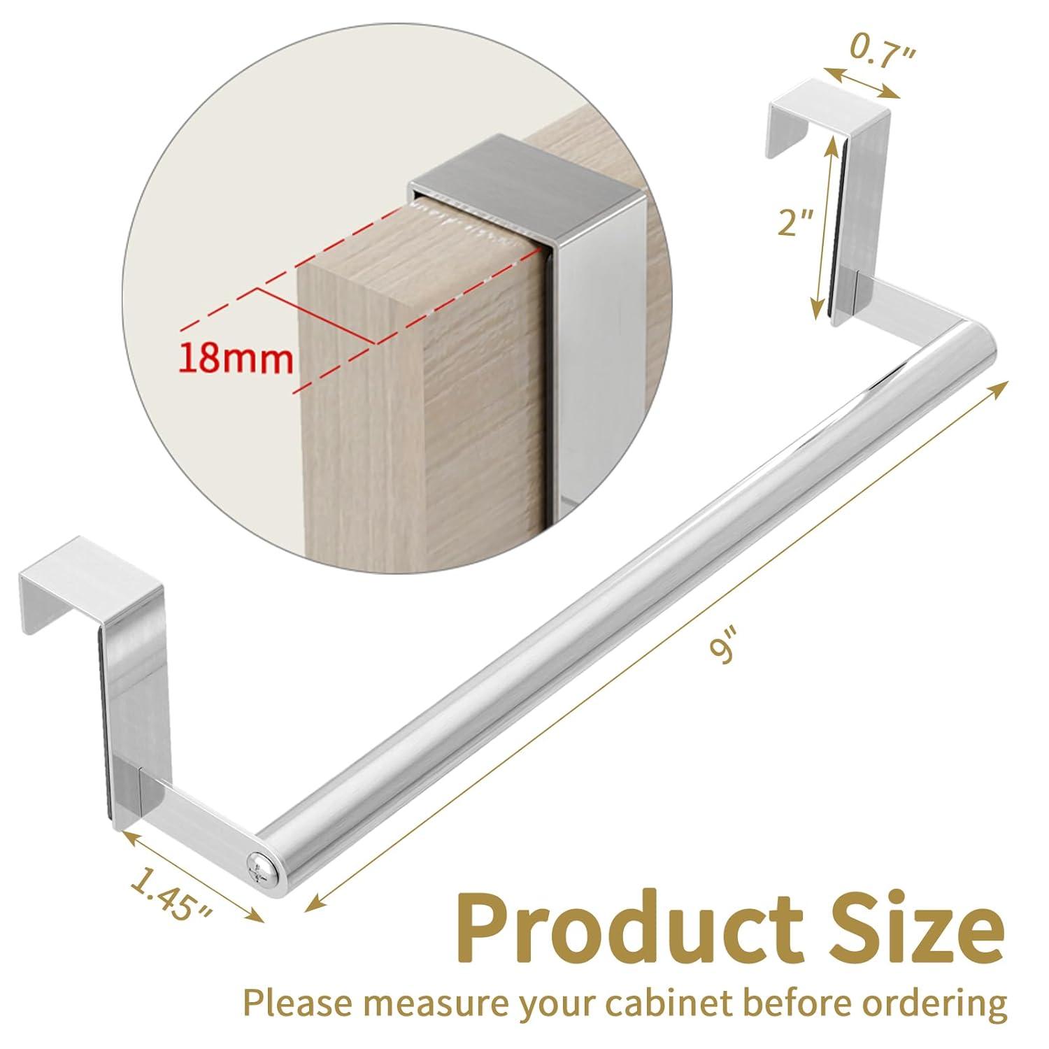 Suploo AUMJJE19 2 Pack Stainless Steel Over Door Towel Rack Bar Holders