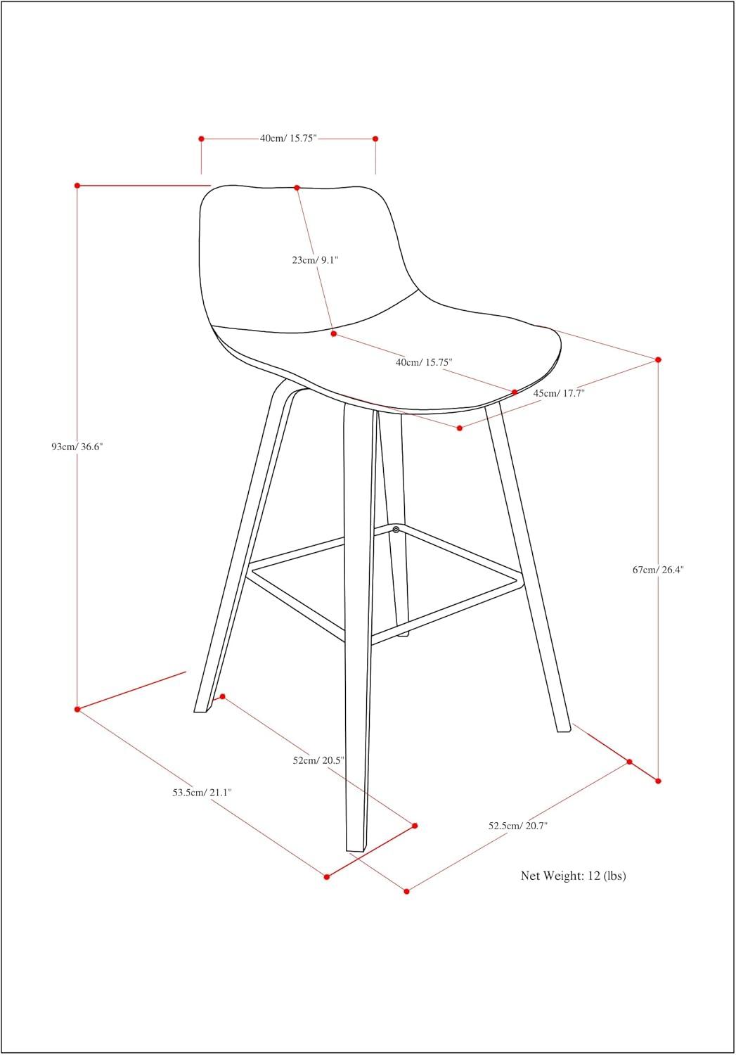 Stone Grey Leather and Wood Counter Height Stool Set