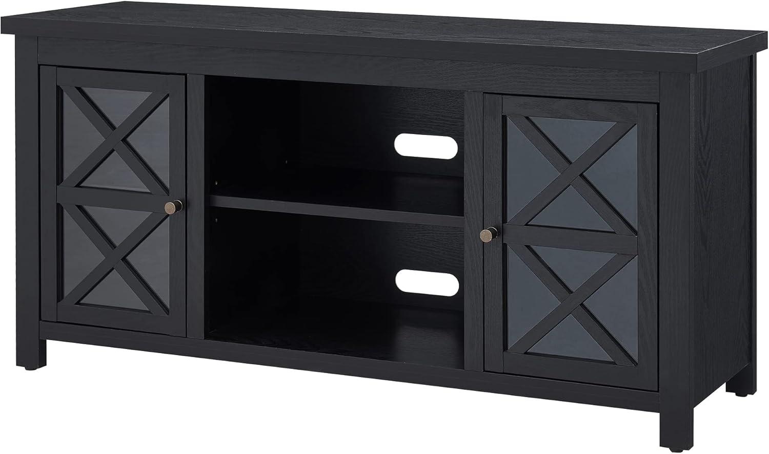 Evelyn&Zoe Colton Rectangular TV Stand for TV's up to 55", Black