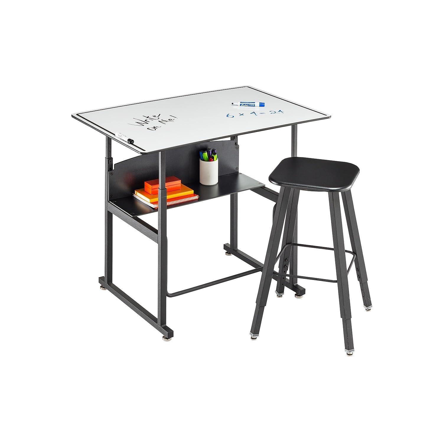 Safco Products Company AlphaBetter® Metal Adjustable Height Open Front Desk & Reviews | Wayfair