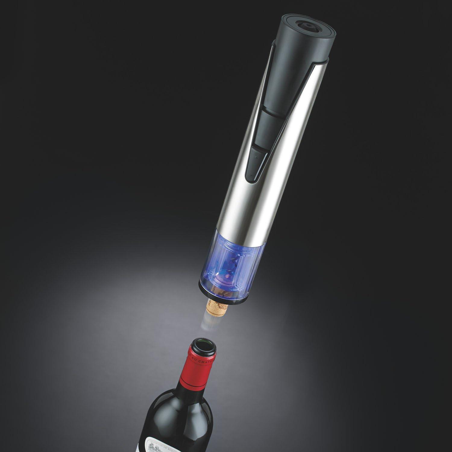 Stainless Steel Cordless Wine Bottle Opener and Preserver Set