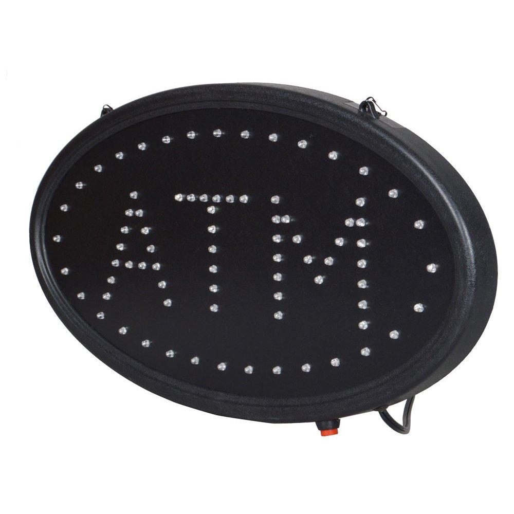 Boshen Led ATM Signs Decor for Bank Business Mart Shop Store Bar Cafe Now Open Sign Display On/Off Switch + Chain (19" Lx 10"W(Oval"ATM"))