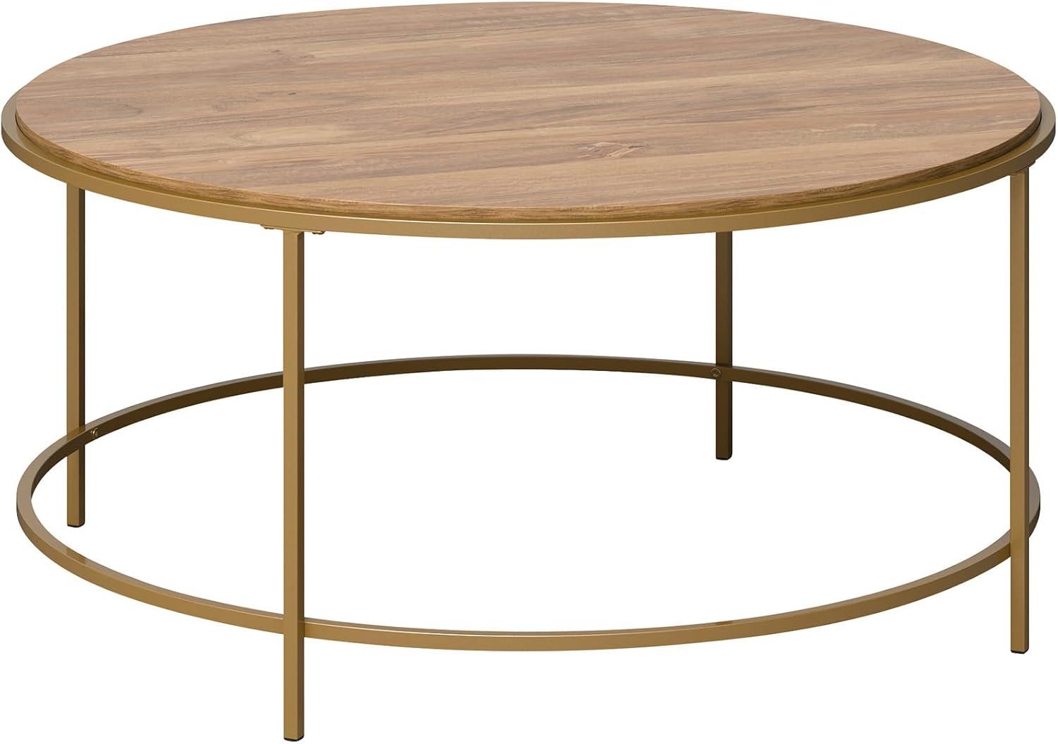 Sindoori Mango Round 40" Wood & Metal Coffee Table