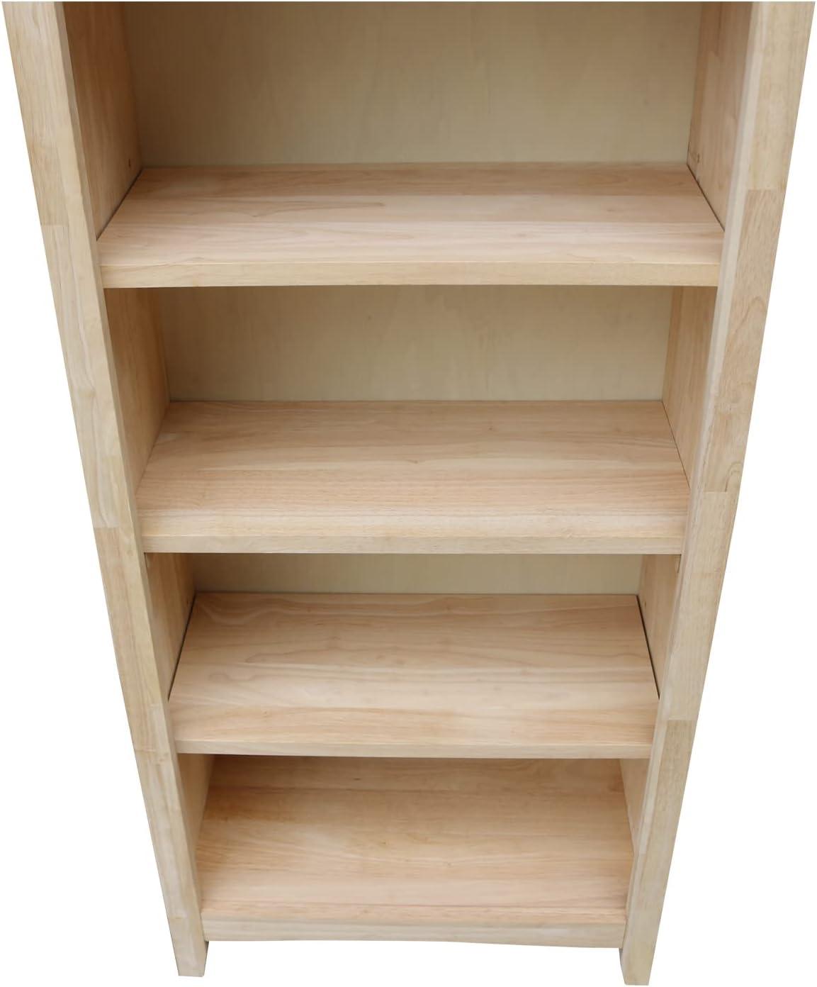 48"x24" Shaker Bookcase Unfinished - International Concepts