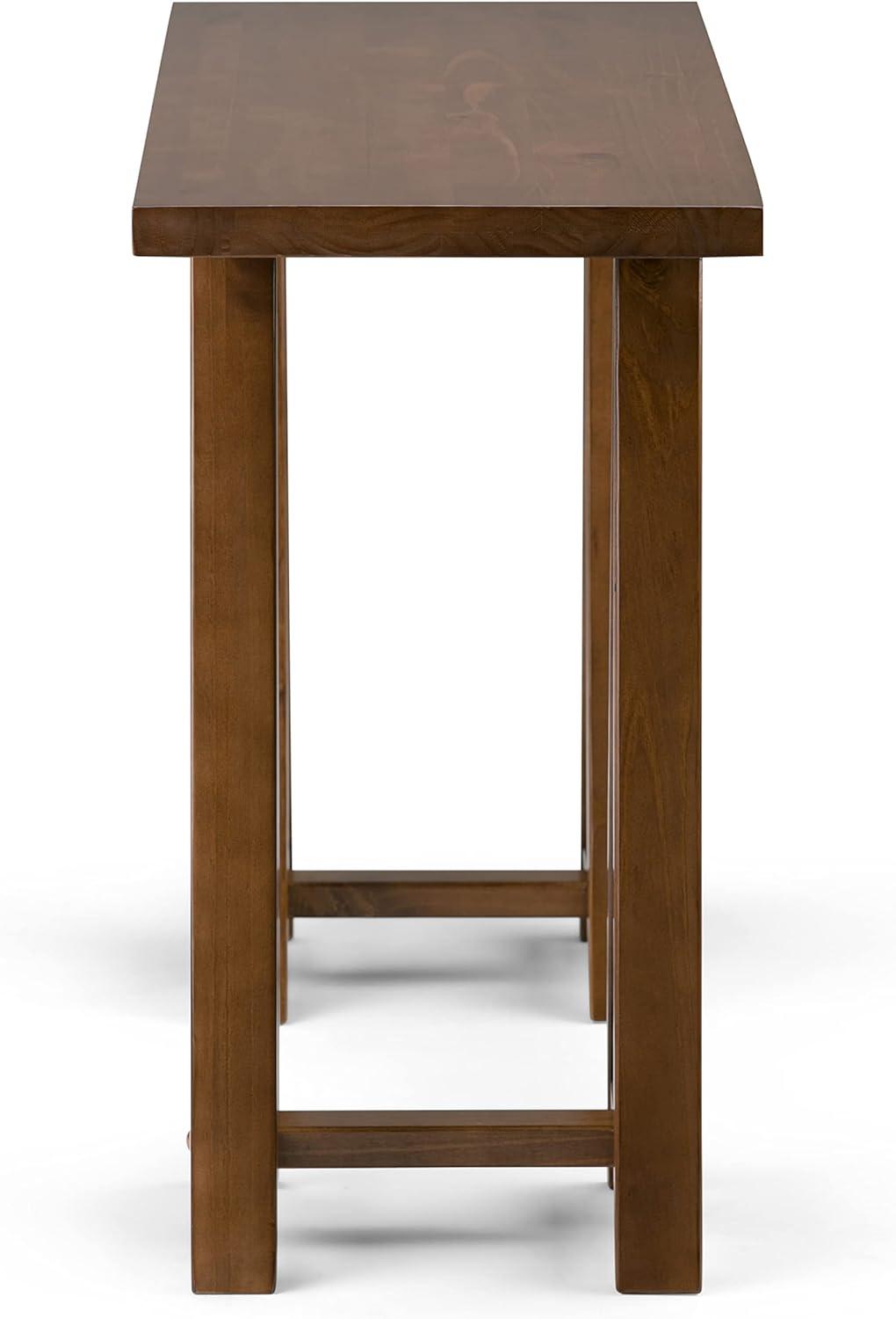 Simpli Home Sawhorse Console Sofa Table-Finish:Medium Saddle Brown