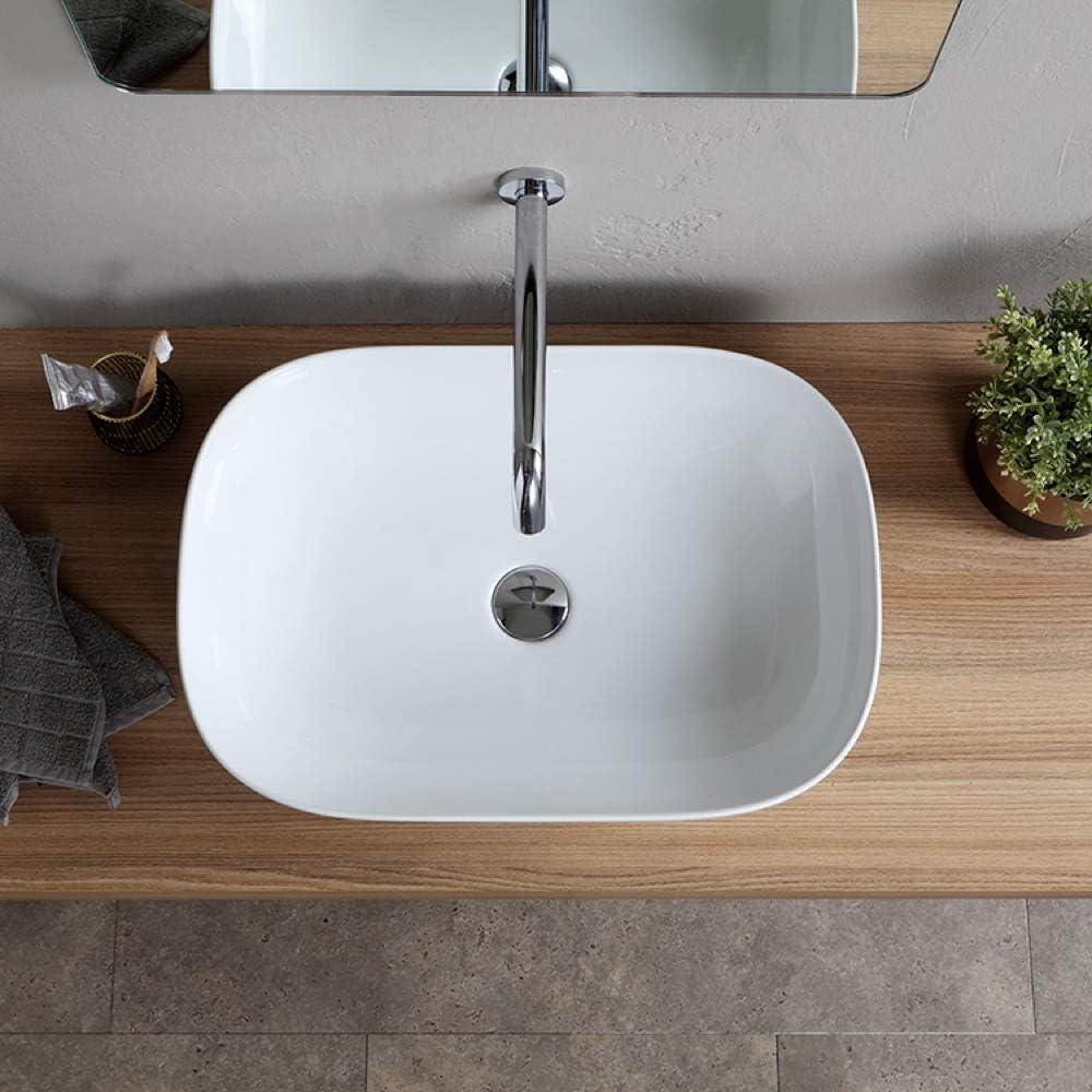 Scarabeo By Nameeks 15.4'' Glossy White Ceramic Oval Bathroom Sink