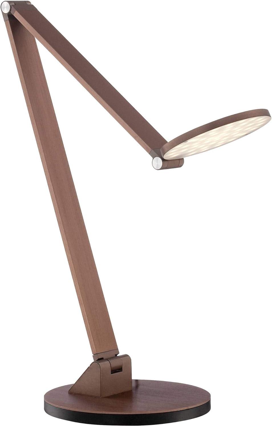 Possini Euro Design Magnum Modern Desk Lamp 36" Tall French Bronze Brown Metal LED Adjustable for Bedroom Living Room Bedside Nightstand Office House