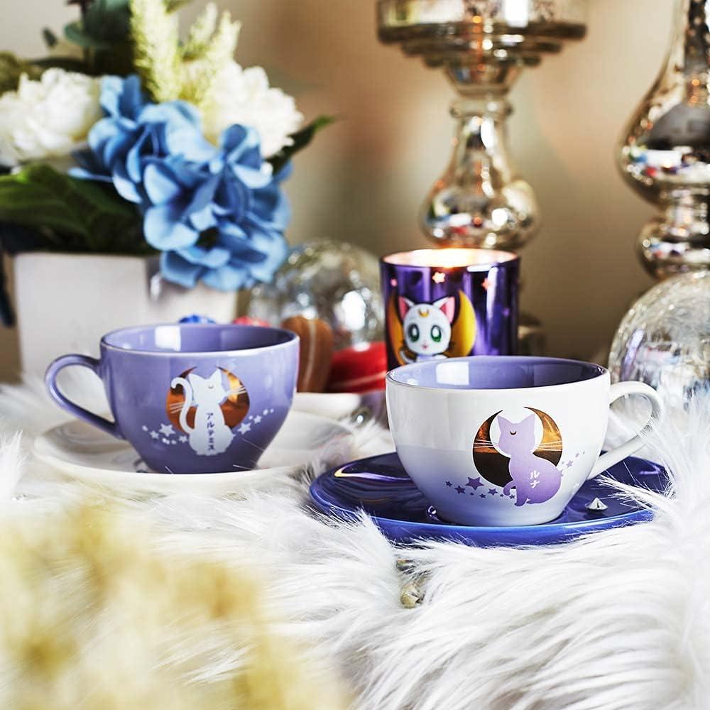 Sailor Moon Luna and Artemis Ceramic Tea Cup Set