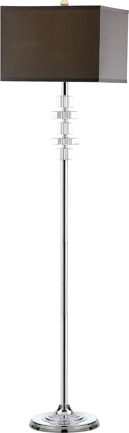 Elegant Times Square 60-inch Chrome and Crystal Floor Lamp