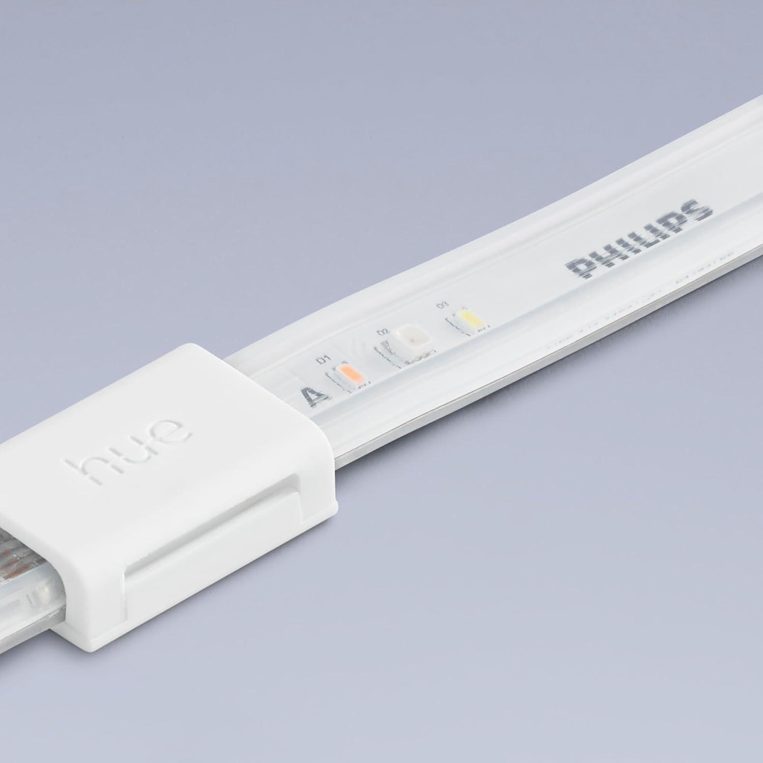 Philips Hue White and Color Ambiance Bluetooth-enabled Lightstrip Extension: LED, Multicolored, Indoor, Plastic, 16M Settings