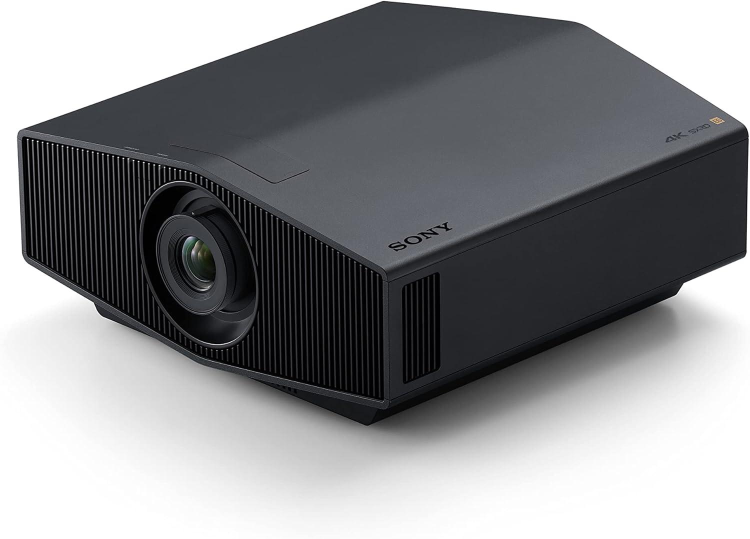 Black 4K HDR Laser Home Theater Projector with HDMI and USB