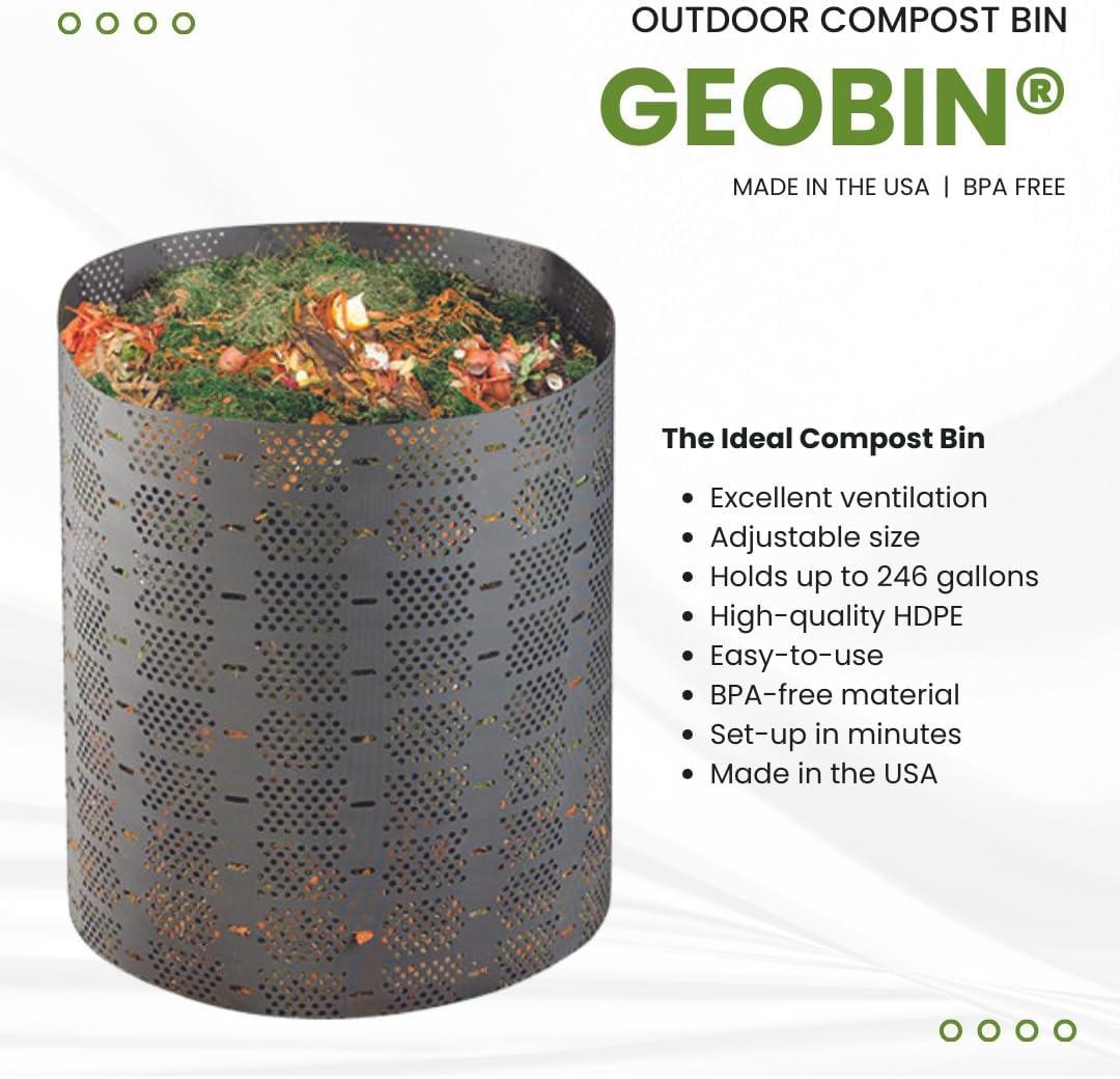 Presto Products Geobin Compost Bin - 246 Gallon, Expandable, Easy Assembly, Made in The USA, Outdoor & Backyard Composter