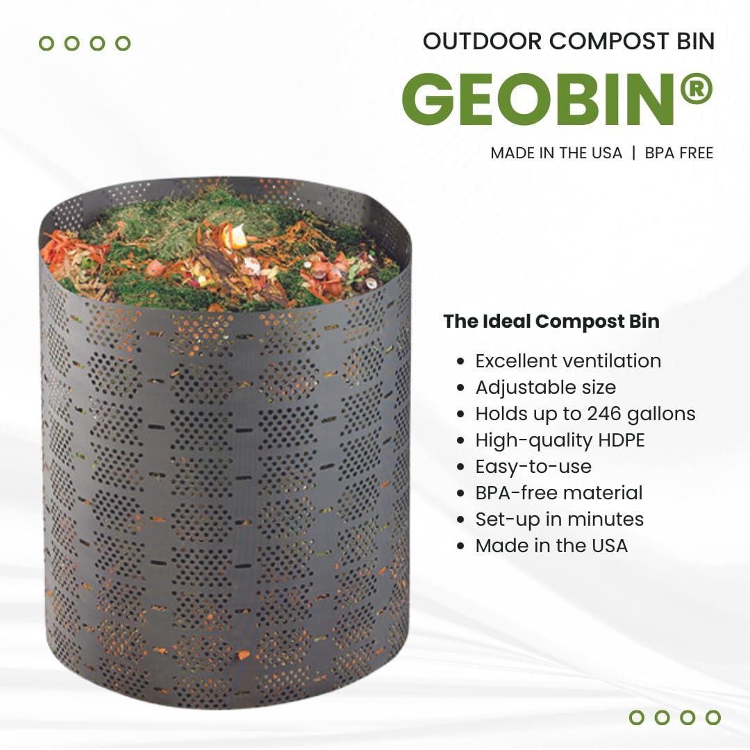 Presto Products Geobin Compost Bin - 246 Gallon, Expandable, Easy Assembly, Made in The USA, Outdoor & Backyard Composter
