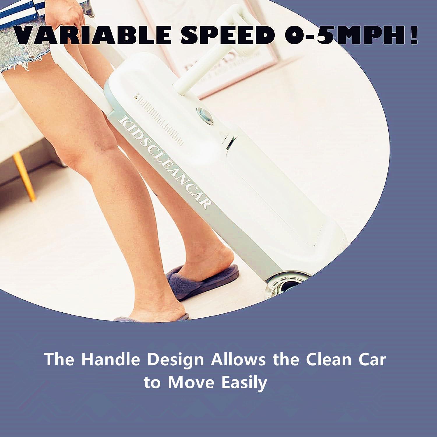 12V Ride-On Car with Cleaning Fun, 3 in 1 Gokart, Soft-Start, 5-Speed Adjustable, Detachable mop, Rechargeable Battery, 160lbs Capacity, Indoor & Outdoor for Kids Ages 3+ Gray