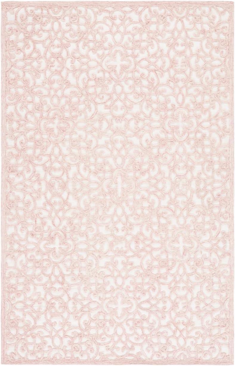 Martha Stewart Trace - MSR3513 - Indoor Hand Tufted Area Rugs - Ivory/Pink - 8'x10'
