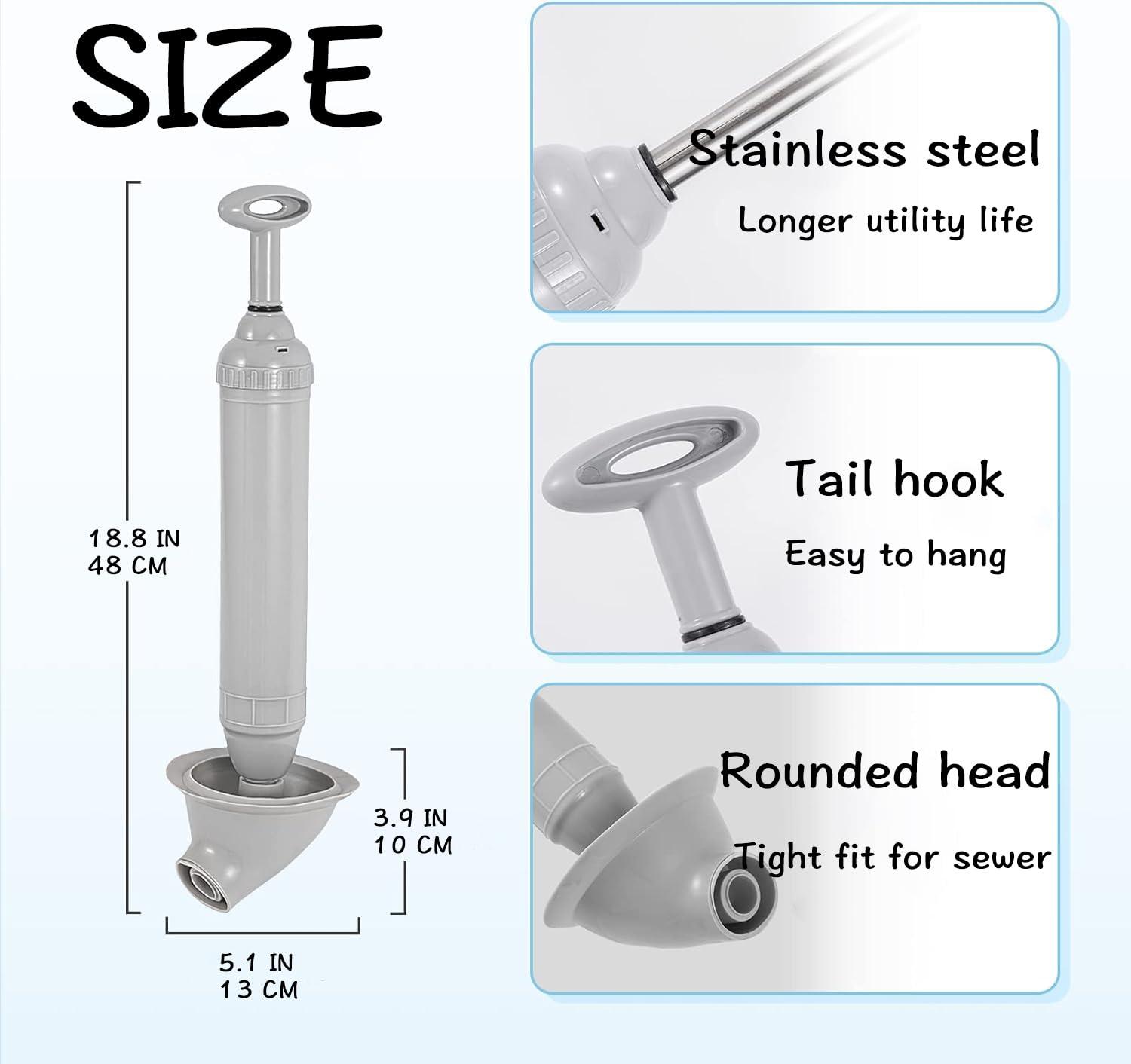 XOAIHY Heavy-Duty Toilet And Gutter Plunger: Clear Clogs In Toilets, Kitchens, And Gutters With This Powerful Home Plunger For Efficient Plumbing Maintenance