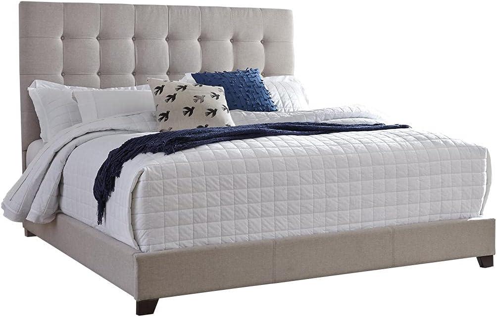 Dolante King Tufted Upholstered Low Profile Standard Bed