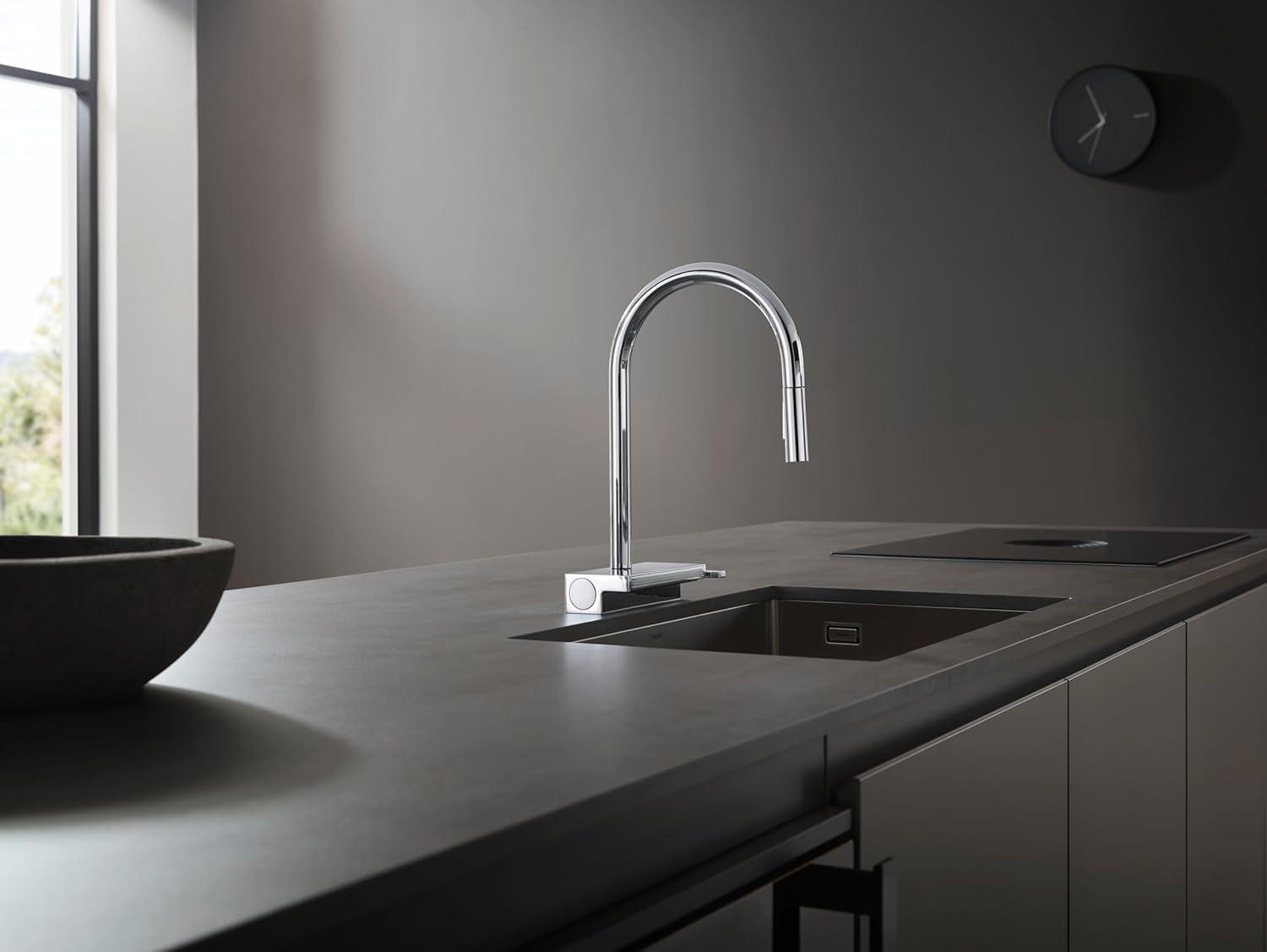Aquno Select 3-Spray Kitchen Faucet with Pull-Down Spout, 1.75
