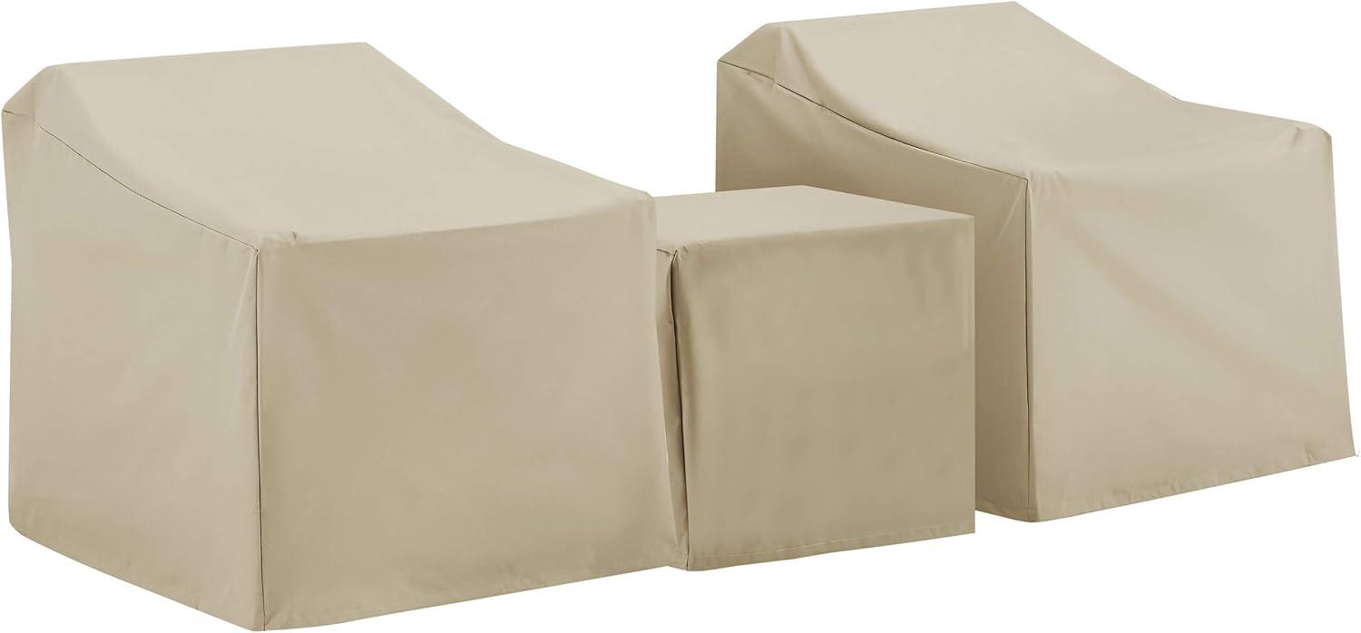 Tan Heavy Gauge Vinyl Outdoor Furniture Cover Set