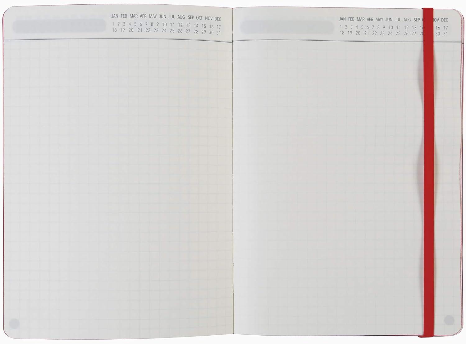 C.R. Gibson Black Leatherette Dot Grid Notebook Journal, 6'' W x 8.5'' L, 240 Pages, Bulleting Log (MJ127-20191A)