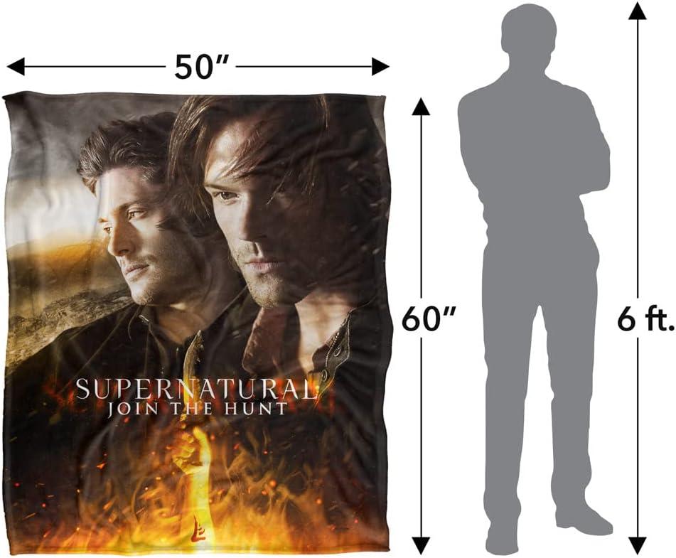 Supernatural Up Close and Personal Officially Licensed Silky Touch Super Soft Throw Blanket 50" x 60"