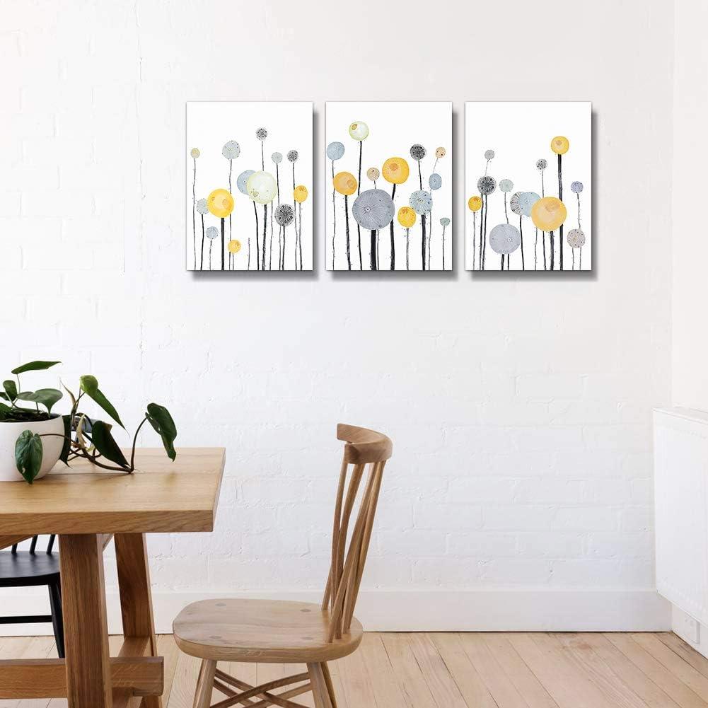 Abstract Dandelion Flowers Watercolor Paintings Canvas Wall Art For Living Room Bedroom Office Wall Decor Modern Wall Pictures Prints Artwork Kitchen Decorations Room Home Decor 3 Piece