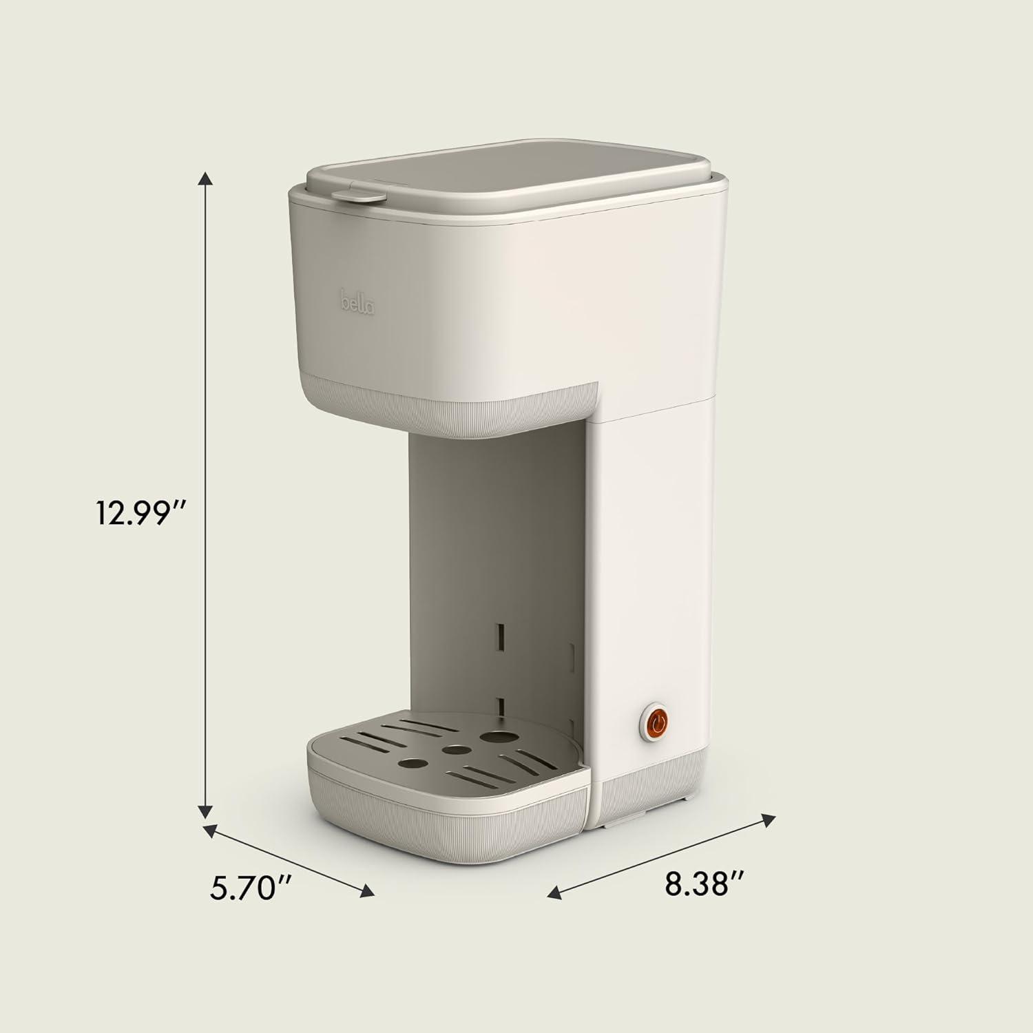 Oatmilk Single-Serve Coffee Maker with Adjustable Drip Tray