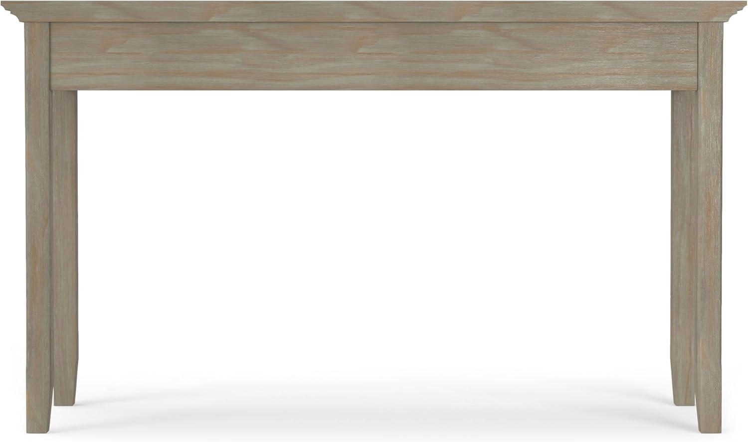 Amherst Distressed Grey Solid Wood Desk with Keyboard Tray